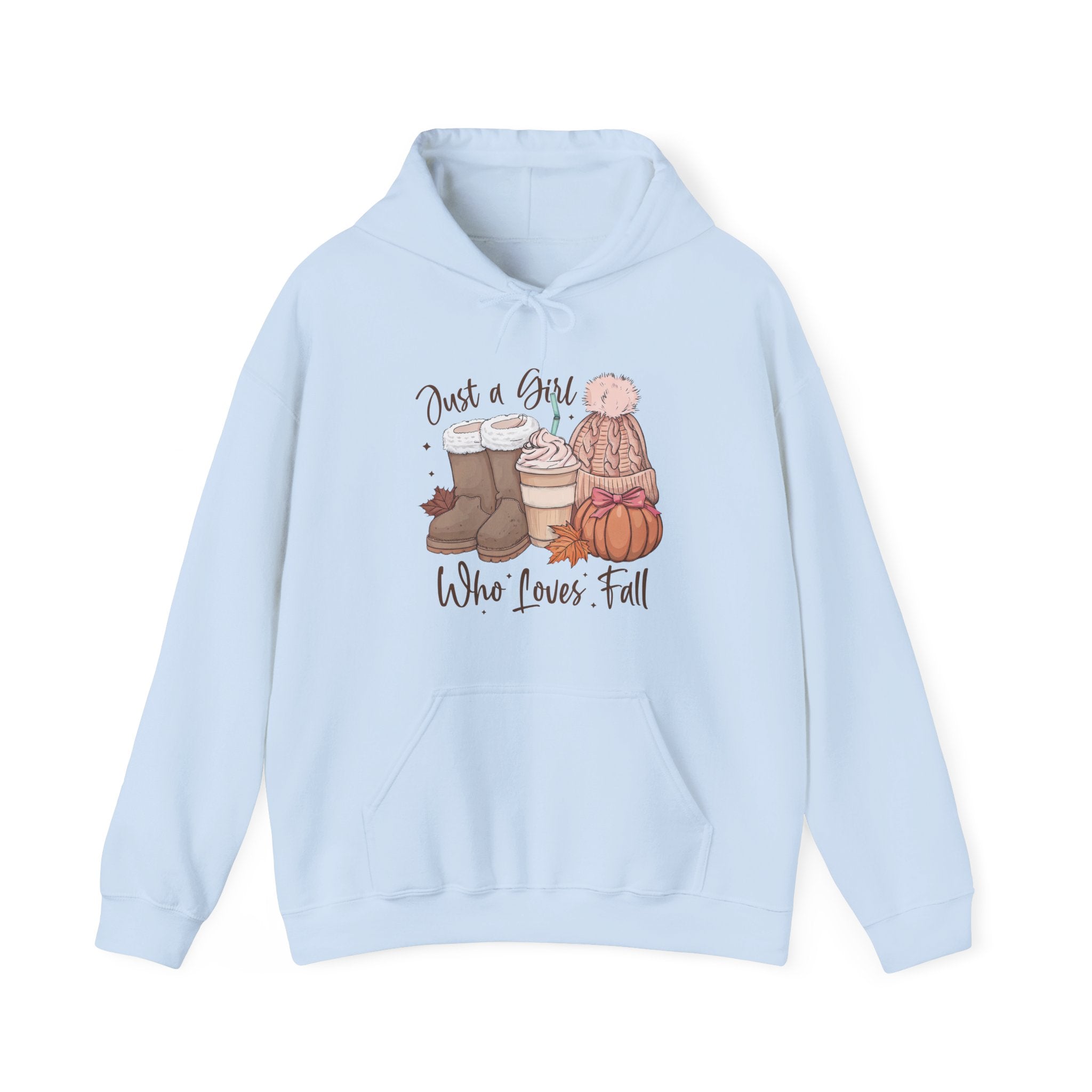 Women's Graphic Hoodie - Just A Girl Who Loves Fall | Hoodie by atgodanddesigns
