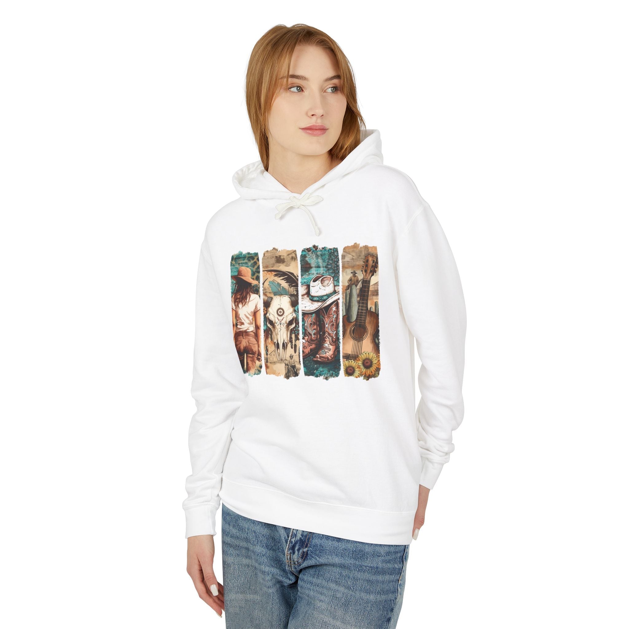 Women's Graphic Hoodie - Vintage Western | Hoodie by atgodanddesigns