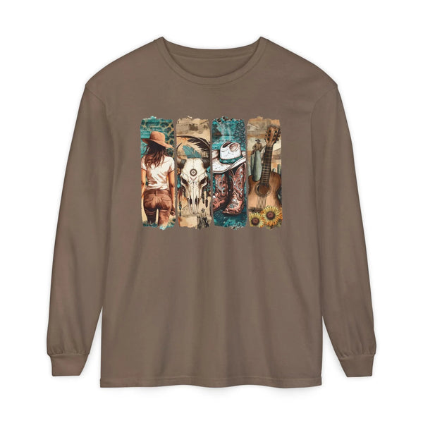 Women's Graphic Long Sleeve - Vintage Western | Long - sleeve by atgodanddesigns