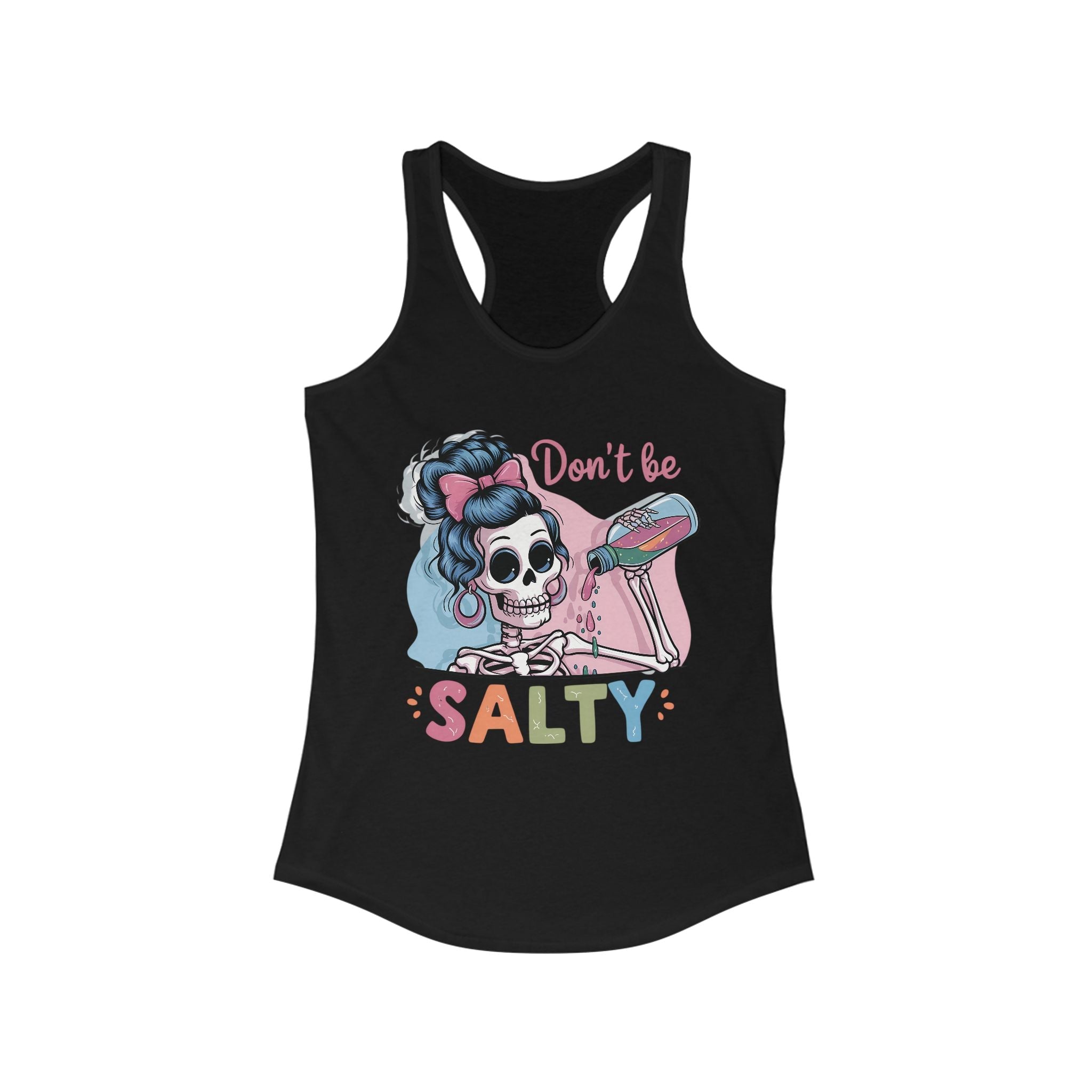 Women's Graphic Racerback Tank - Don't Be Salty | Tank Top by atgodanddesigns