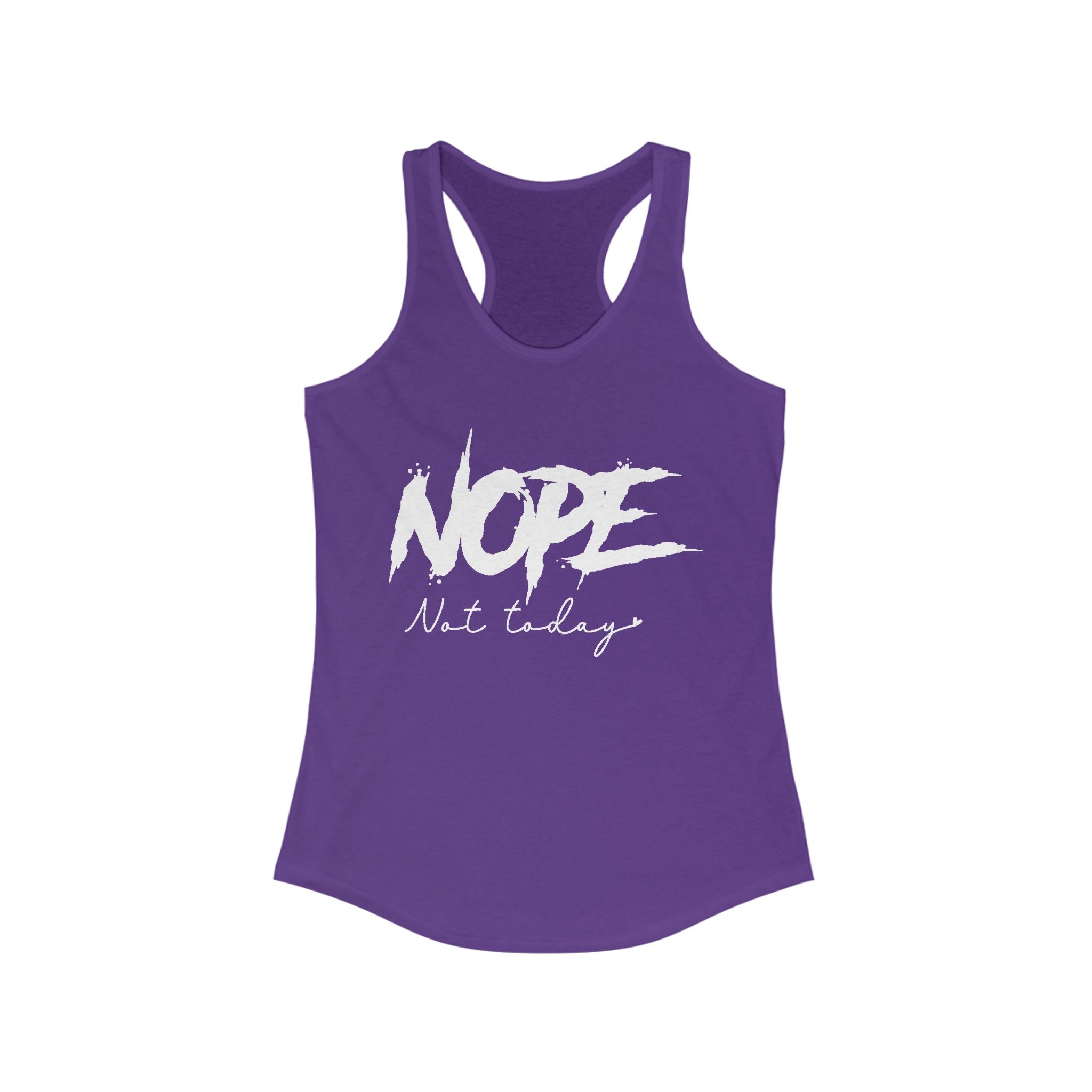 Women's Graphic Racerback Tank - Nope Not Today | Tank Top by atgodanddesigns