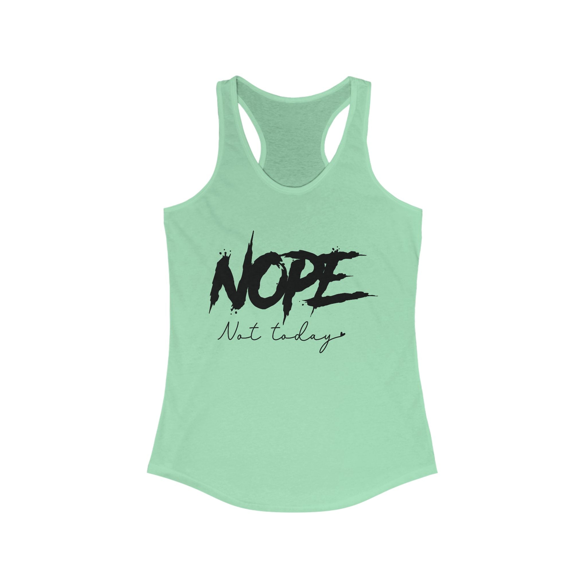 Women's Graphic Racerback Tank - Nope Not Today | Tank Top by atgodanddesigns