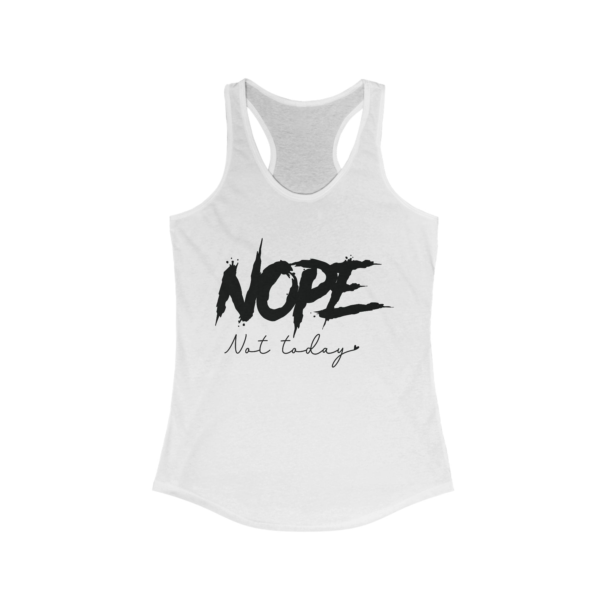 Women's Graphic Racerback Tank - Nope Not Today | Tank Top by atgodanddesigns