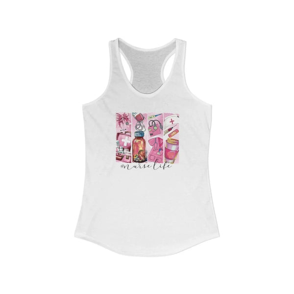 Women's Graphic Racerback Tank - Nurse Life | Tank Top by atgodanddesigns