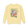 Women's Graphic Sweatshirt - Books Are My Therapy | Sweatshirt by atgodanddesigns