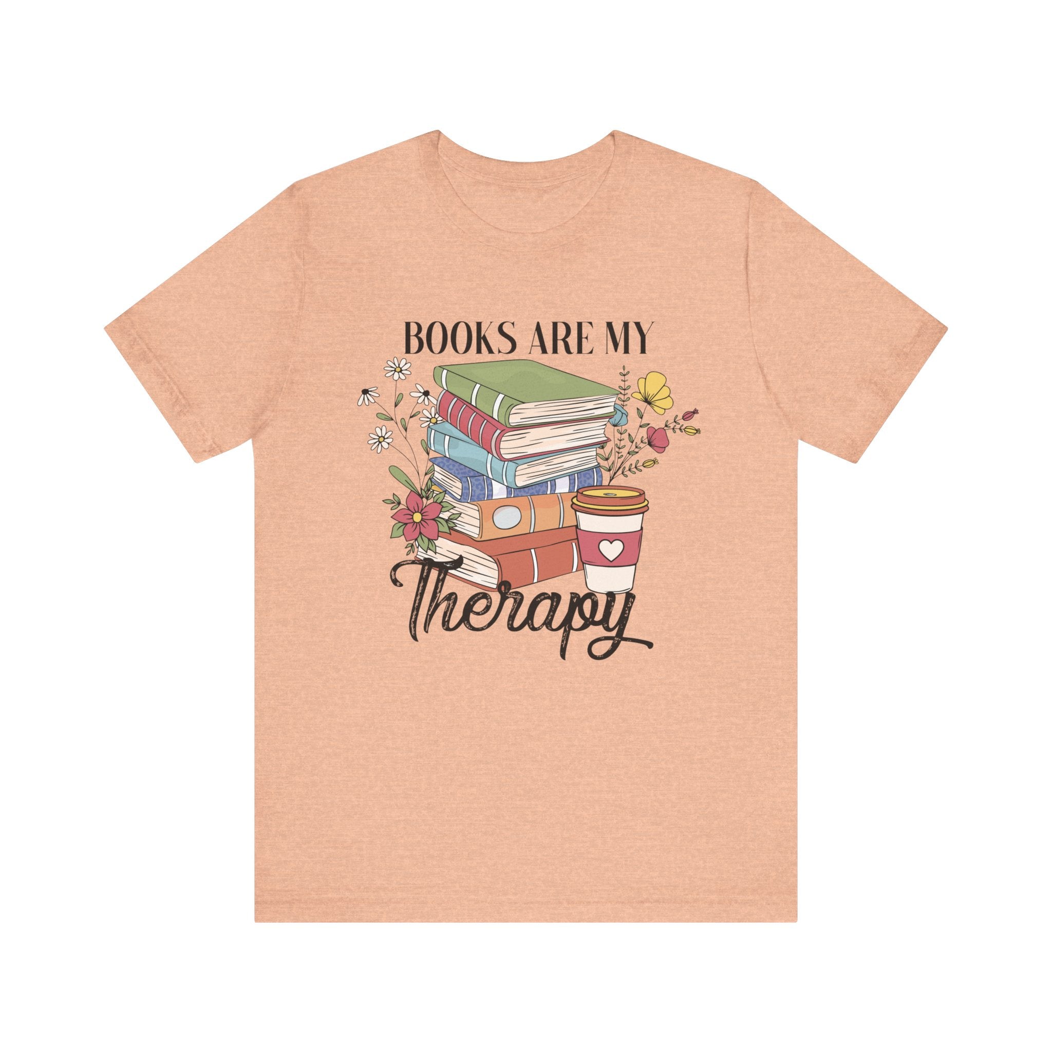 Women's Graphic T-Shirt - Books Are My Therapy | T-Shirt by atgodanddesigns
