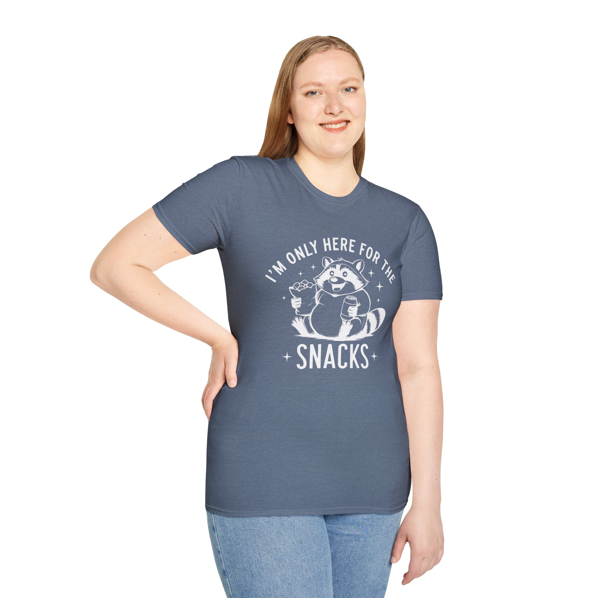 Women's Graphic T-Shirt - I'm Only Here For The Snacks | T-Shirt by atgodanddesigns