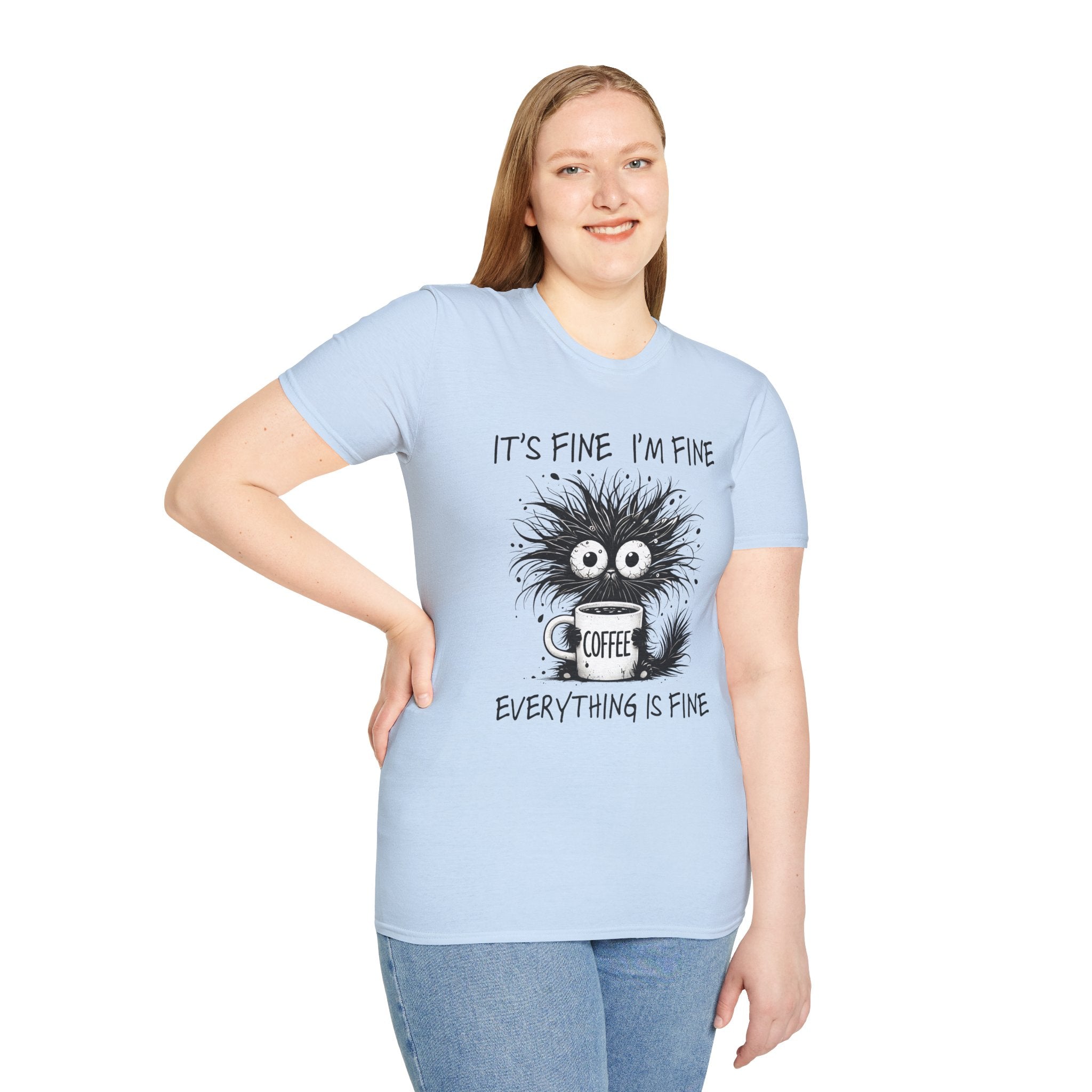 Women's Graphic T-Shirt - It's Fine, I'm Fine, Everything Is Fine | T-Shirt by atgodanddesigns
