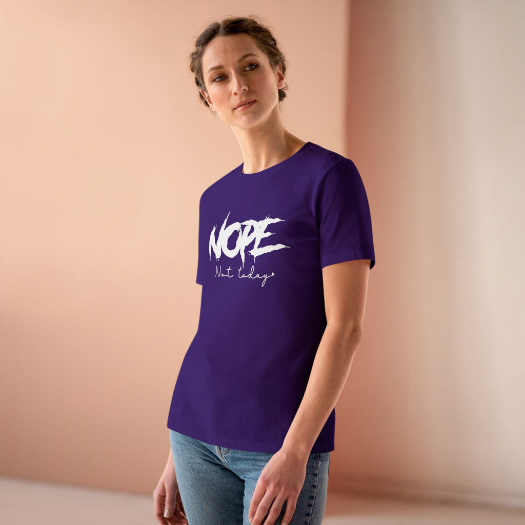 Women's Graphic T-Shirt - Nope Not Today | T-Shirt by atgodanddesigns