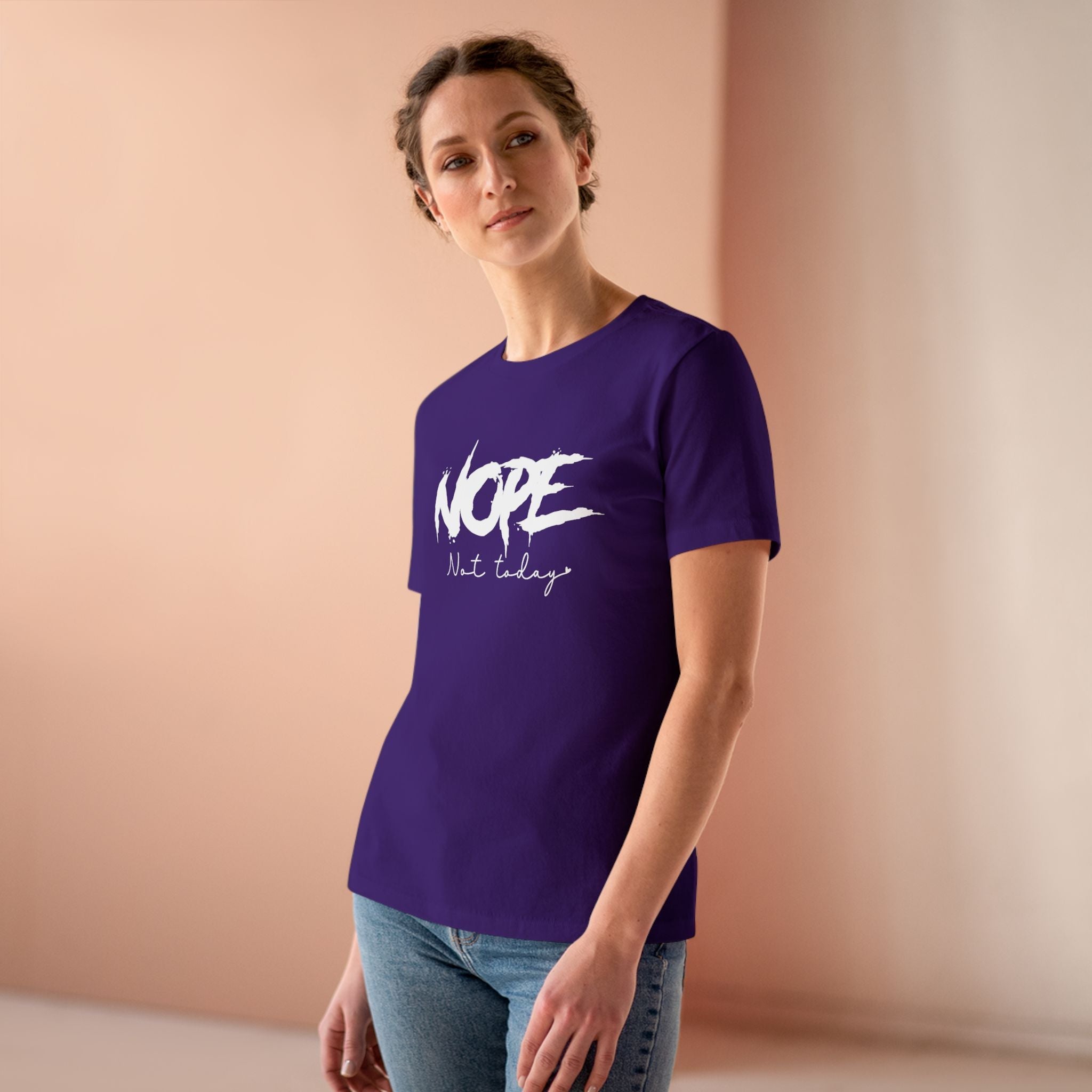 Women's Graphic T-Shirt - Nope Not Today | T-Shirt by atgodanddesigns