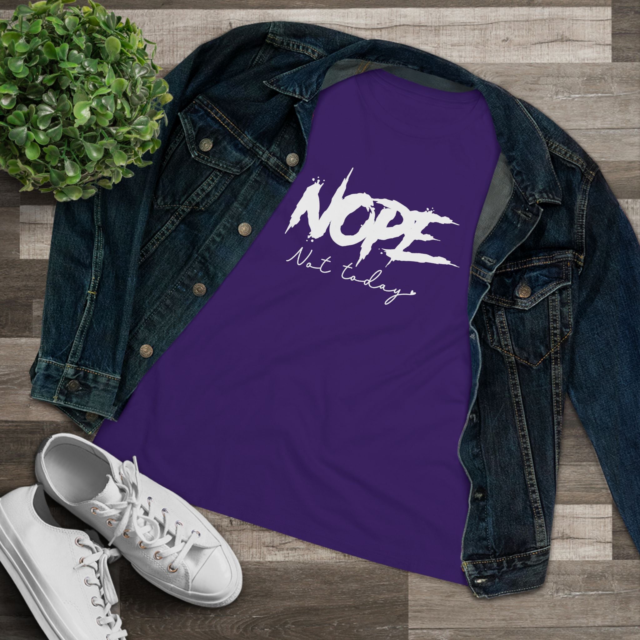 Women's Graphic T-Shirt - Nope Not Today | T-Shirt by atgodanddesigns