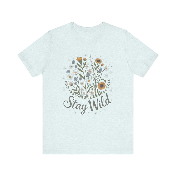 Women's Graphic T-Shirt - Stay Wild Floral | T-Shirt by atgodanddesigns