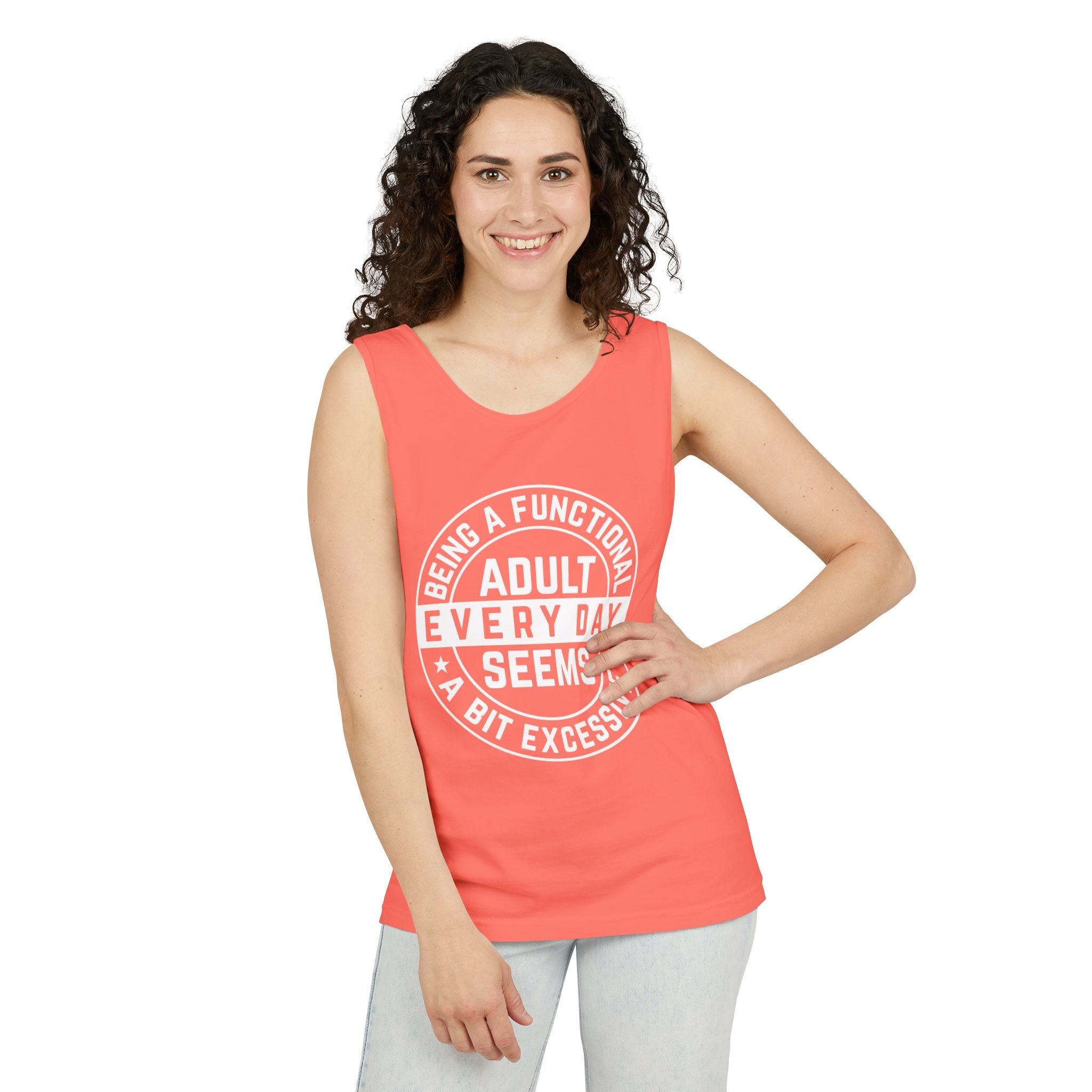 Women's Graphic Tank - Being A Functional Adult Every Day Seems A Bit Excessive | Tank Top by atgodanddesigns