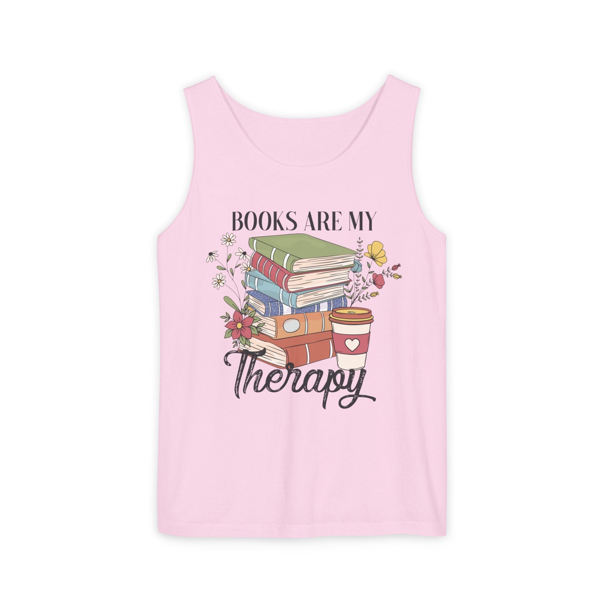Women's Graphic Tank - Books Are My Therapy | Tank Top by atgodanddesigns