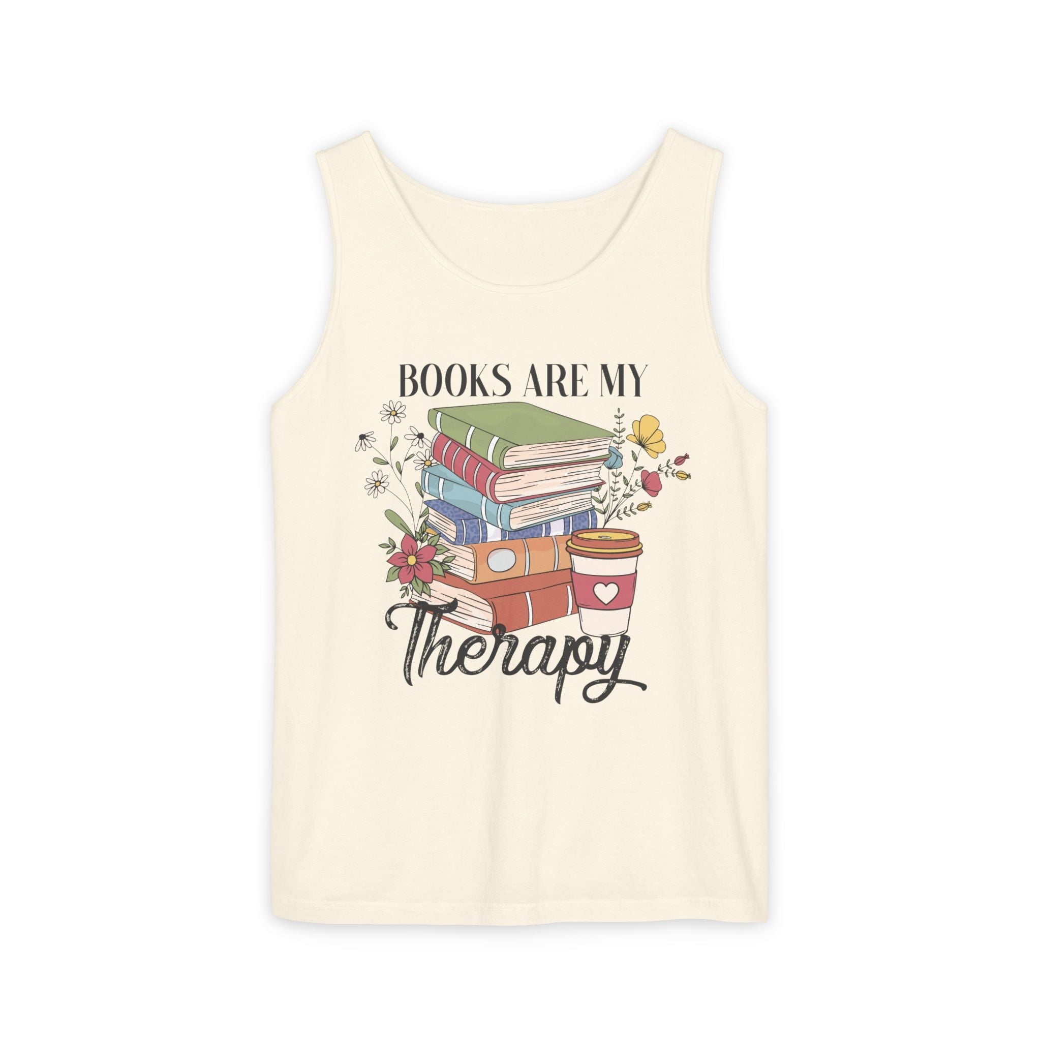 Women's Graphic Tank - Books Are My Therapy | Tank Top by atgodanddesigns