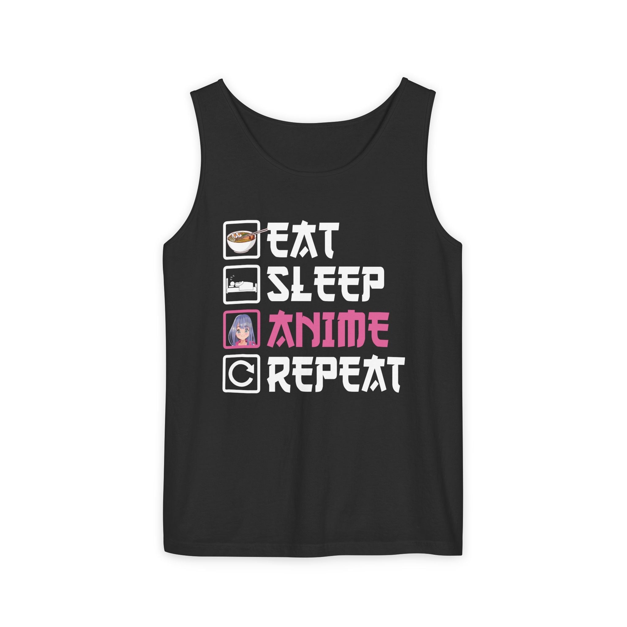 Women's Graphic Tank - Eat Sleep Anime Repeat | Tank Top by atgodanddesigns