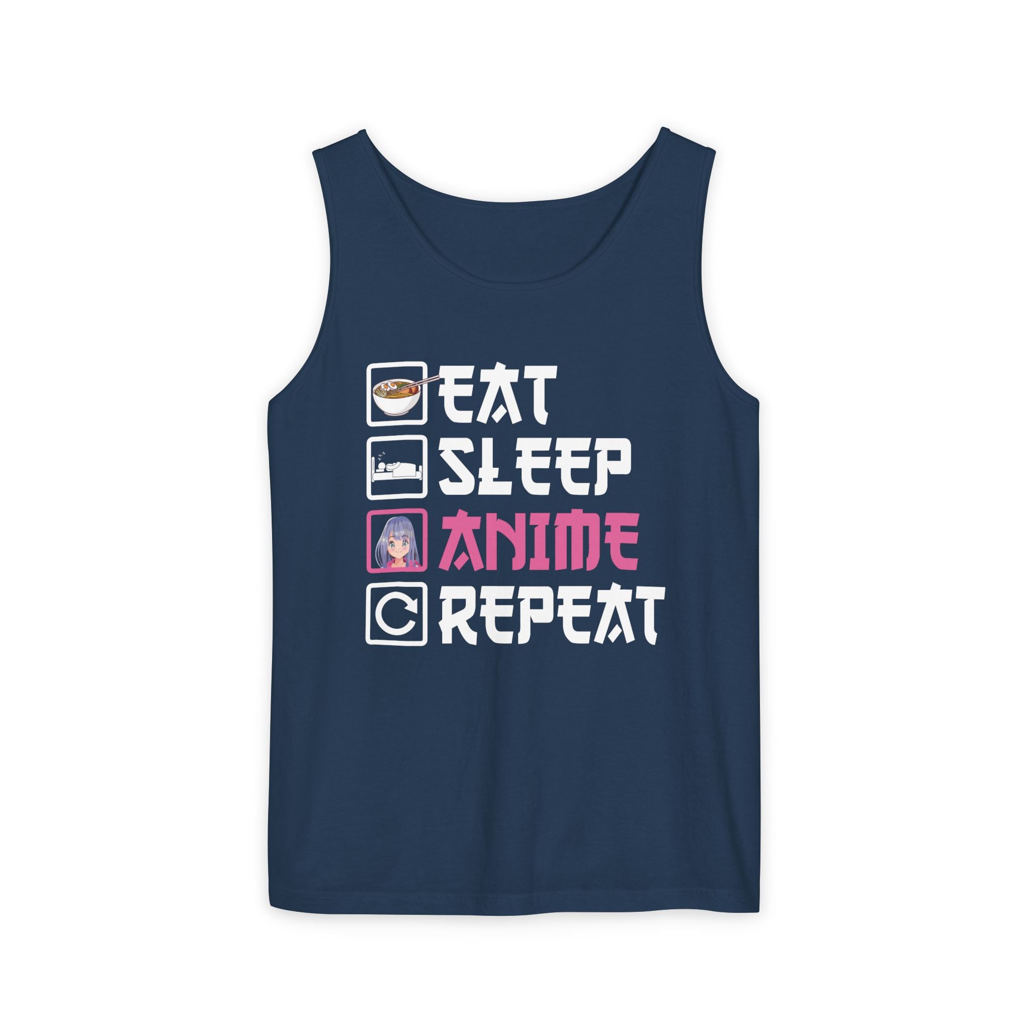 Women's Graphic Tank - Eat Sleep Anime Repeat | Tank Top by atgodanddesigns