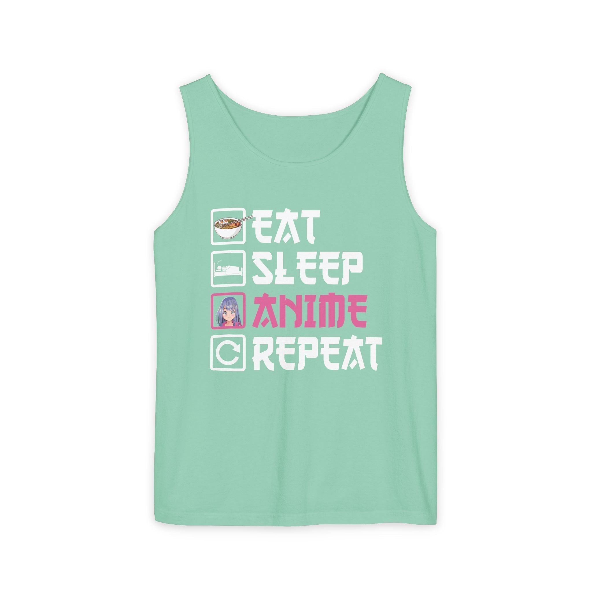 Women's Graphic Tank - Eat Sleep Anime Repeat | Tank Top by atgodanddesigns