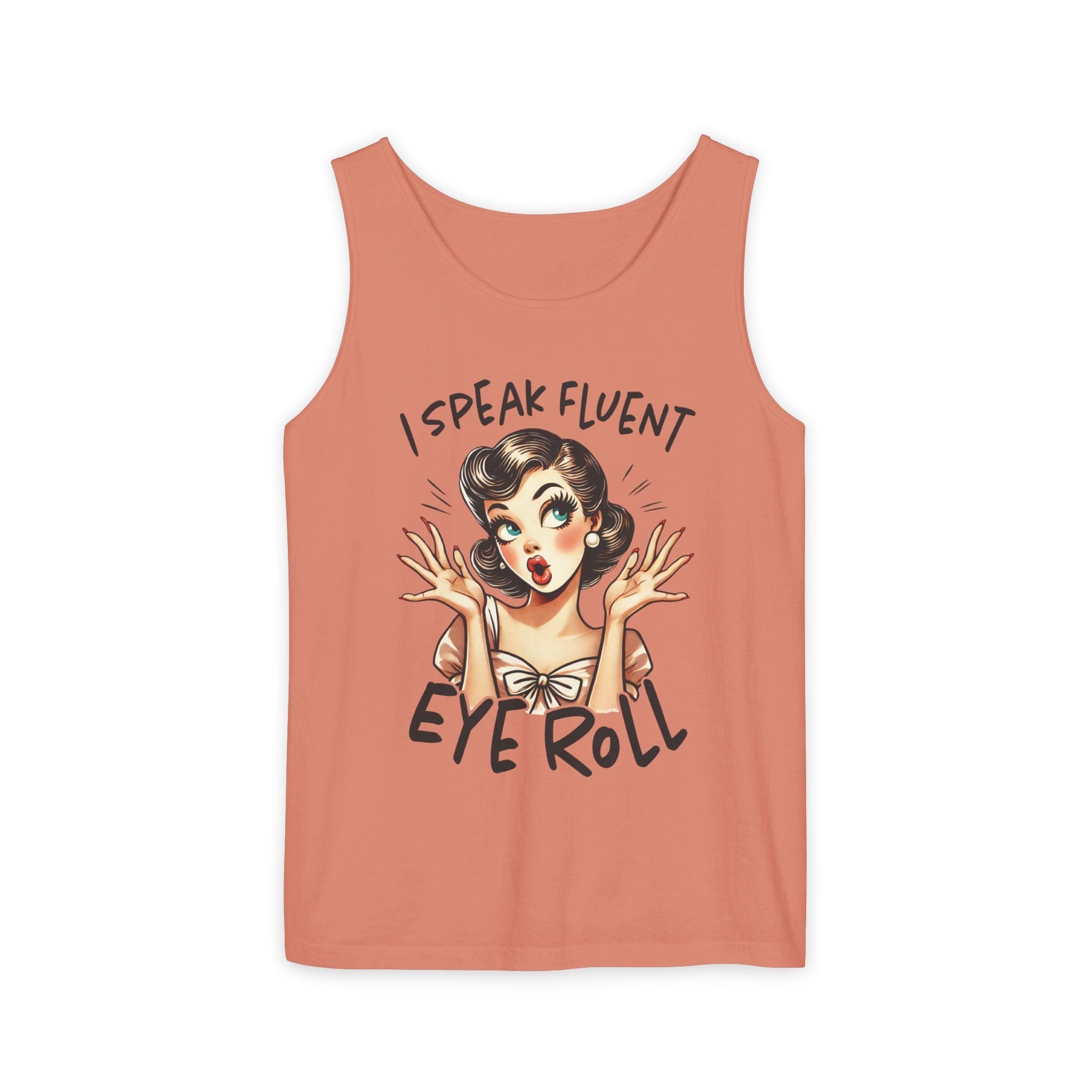 Women's Graphic Tank - I Speak Fluent Eye Roll | Tank Top by atgodanddesigns