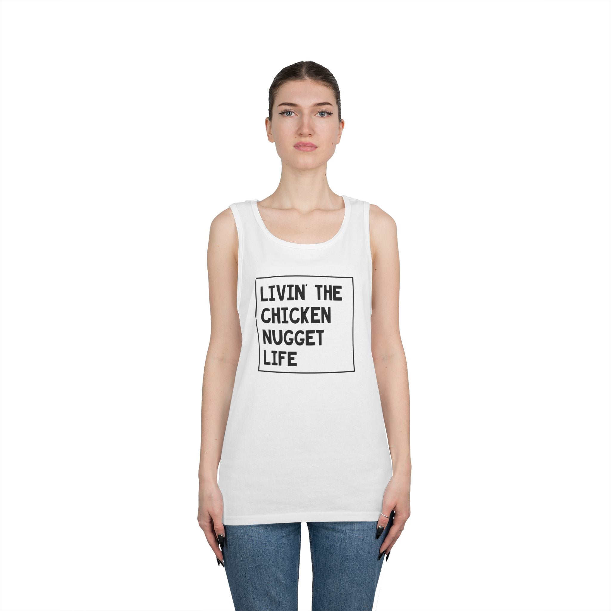 Women's Graphic Tank - Livin' The Chicken Nugget Life | Tank Top by atgodanddesigns