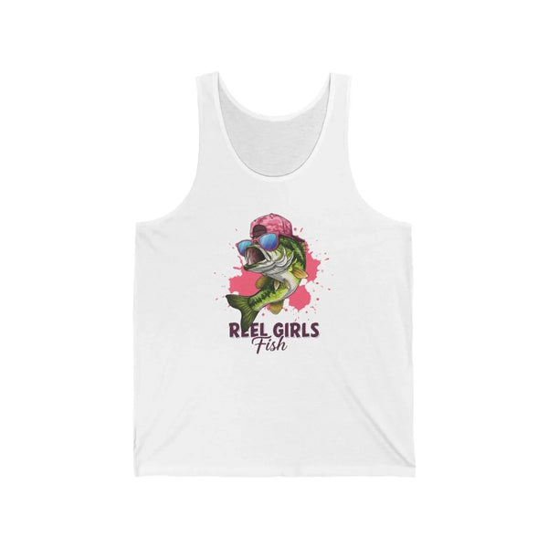 Women's Graphic Tank - Reel Girls Fish | Tank Top by atgodanddesigns