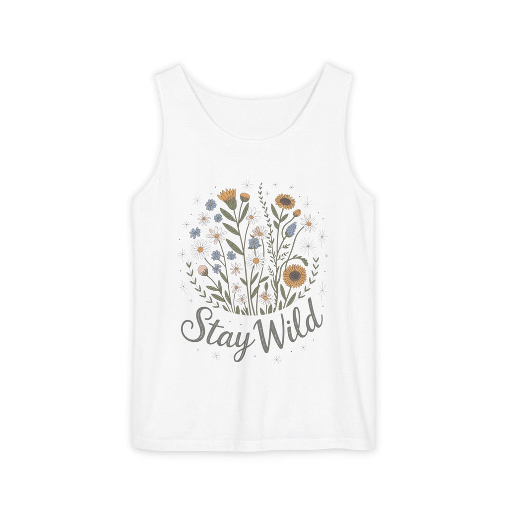 Women's Graphic Tank - Stay Wild Floral | Tank Top by atgodanddesigns