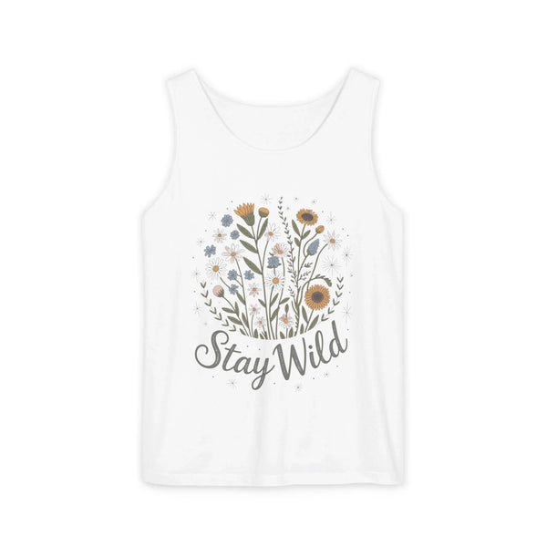 Women's Graphic Tank - Stay Wild Floral | Tank Top by atgodanddesigns