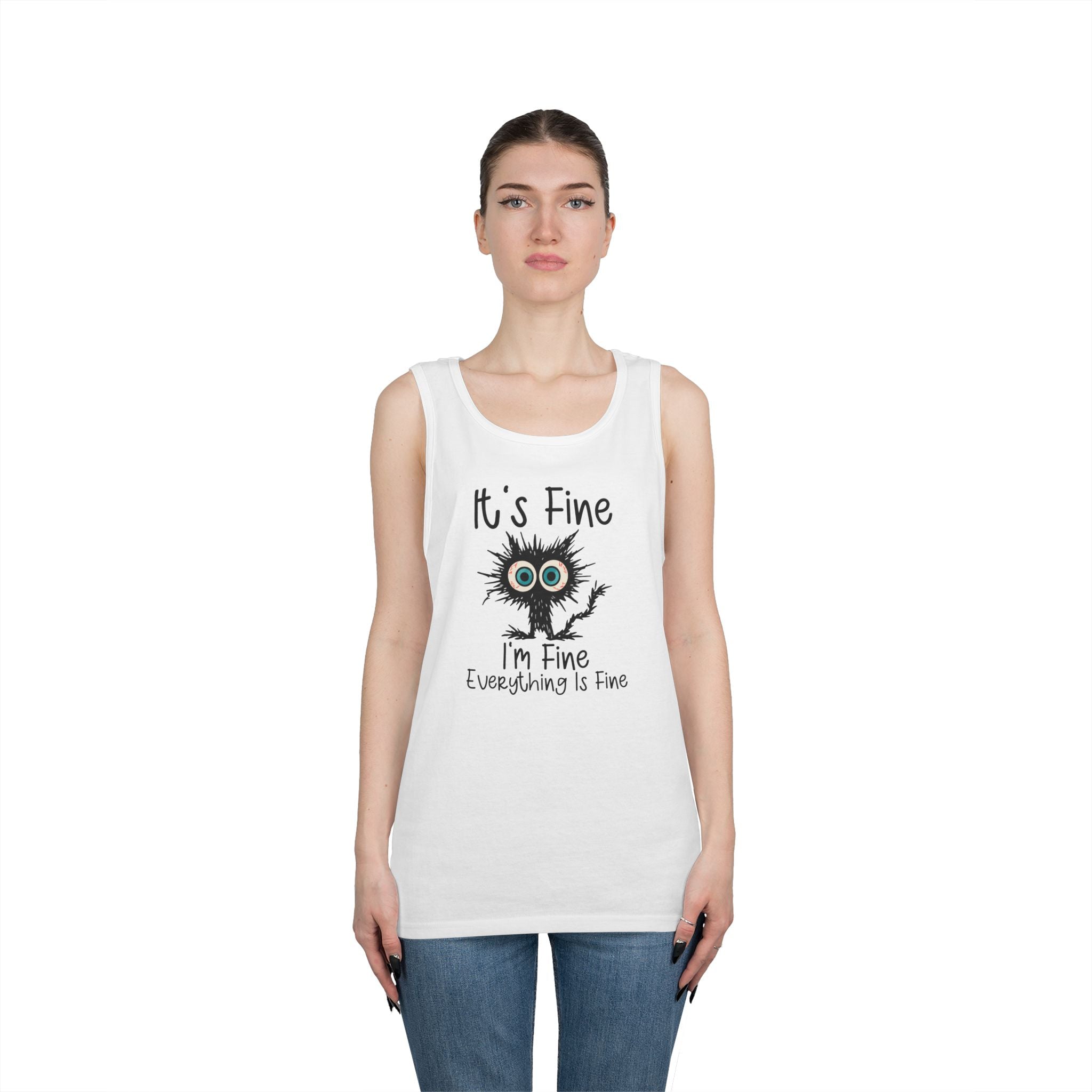 Women's Graphic Tank Top - It's Fine, I'm Fine, Everything Is Fine | Tank Top by atgodanddesigns