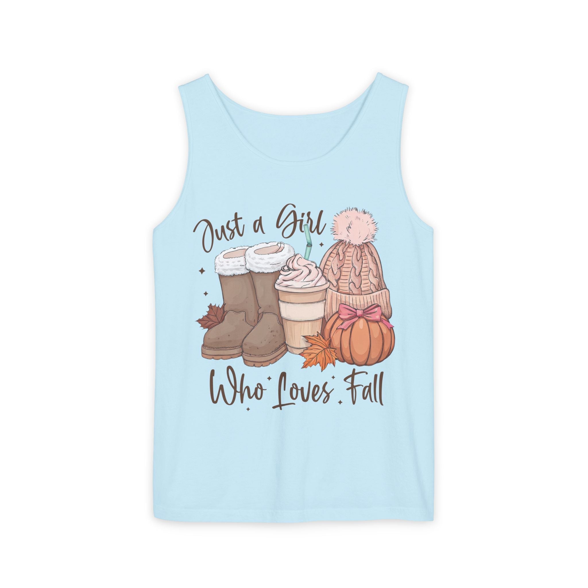 Women's Graphic Tank Top - Just A Girl Who Loves Fall | Tank Top by atgodanddesigns