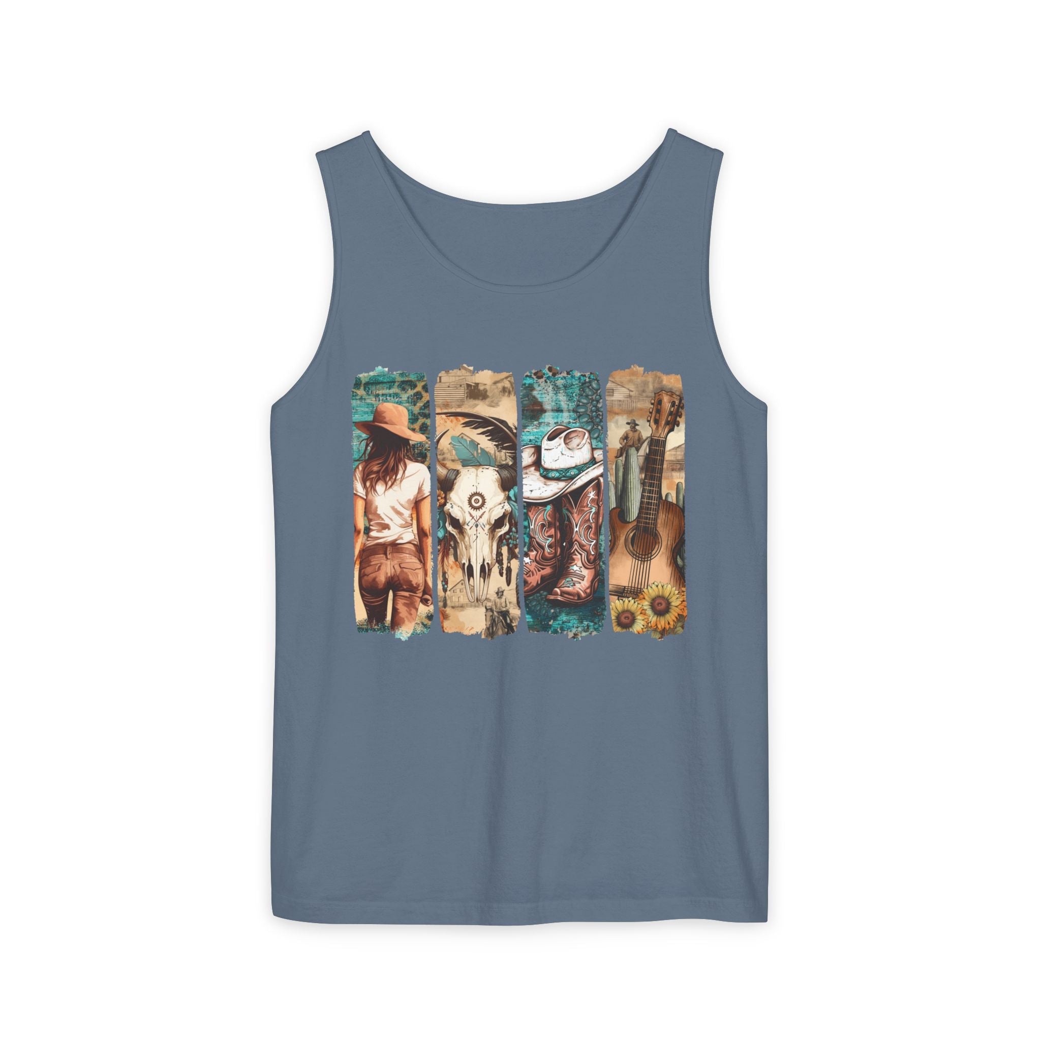 Women's Graphic Tank - Vintage Western | Tank Top by atgodanddesigns