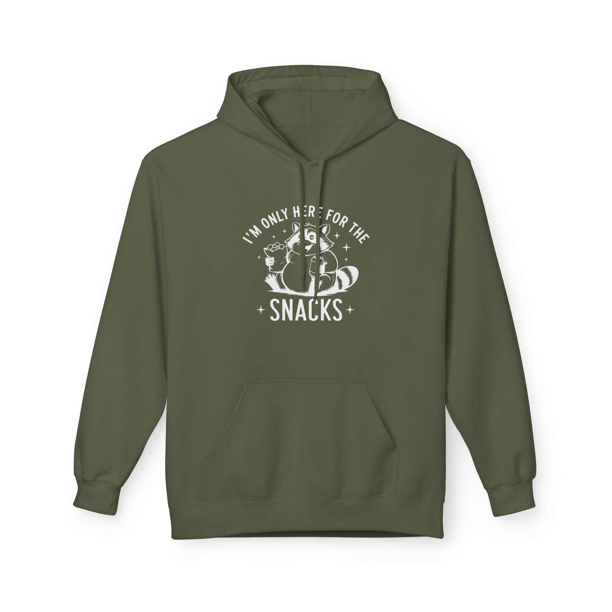 Women's Graphics Fleece Hoodie - I'm Only Here For The Snacks | Hoodie by atgodanddesigns