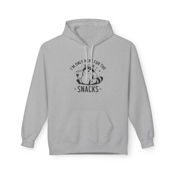 Women's Graphics Fleece Hoodie - I'm Only Here For The Snacks | Hoodie by atgodanddesigns