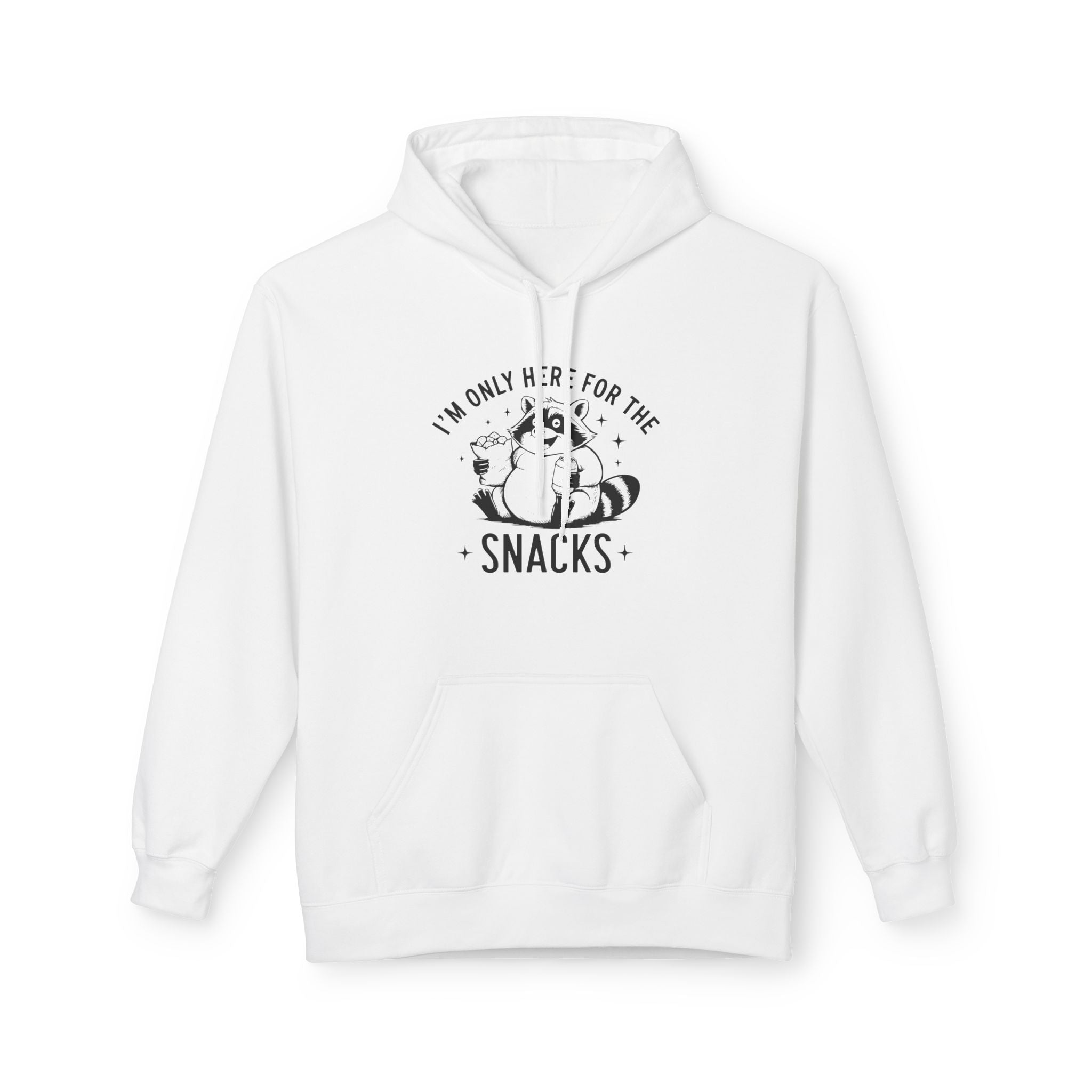 Women's Graphics Fleece Hoodie - I'm Only Here For The Snacks | Hoodie by atgodanddesigns