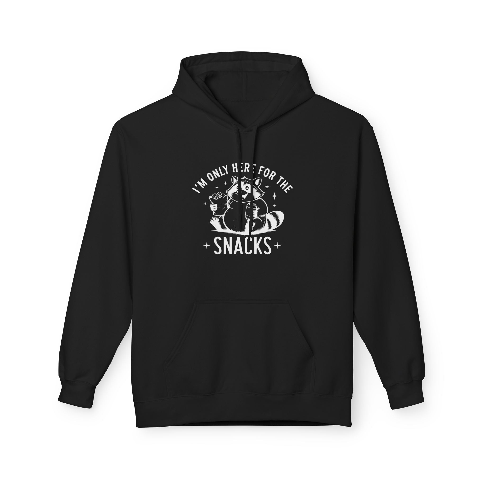 Women's Graphics Fleece Hoodie - I'm Only Here For The Snacks | Hoodie by atgodanddesigns