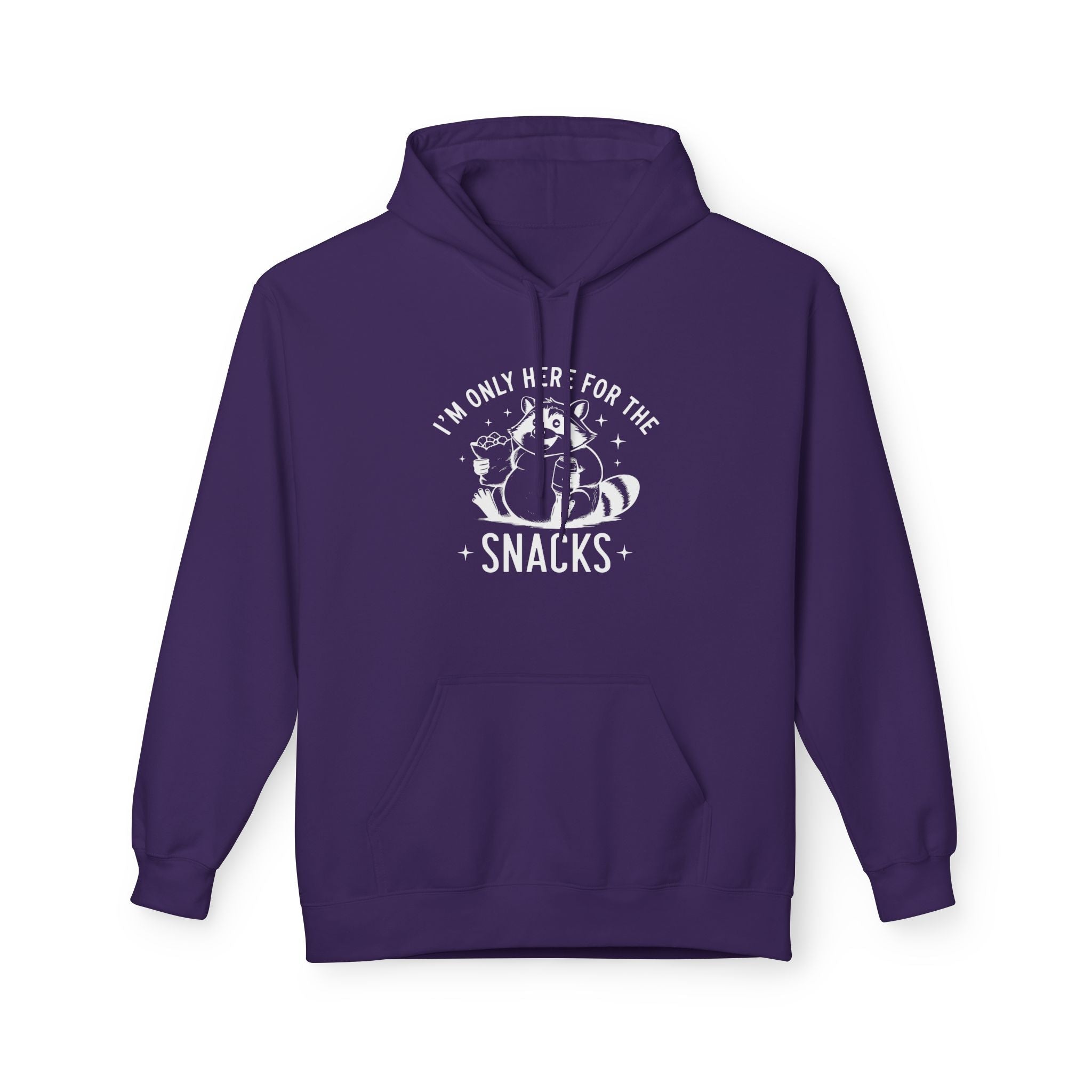 Women's Graphics Fleece Hoodie - I'm Only Here For The Snacks | Hoodie by atgodanddesigns