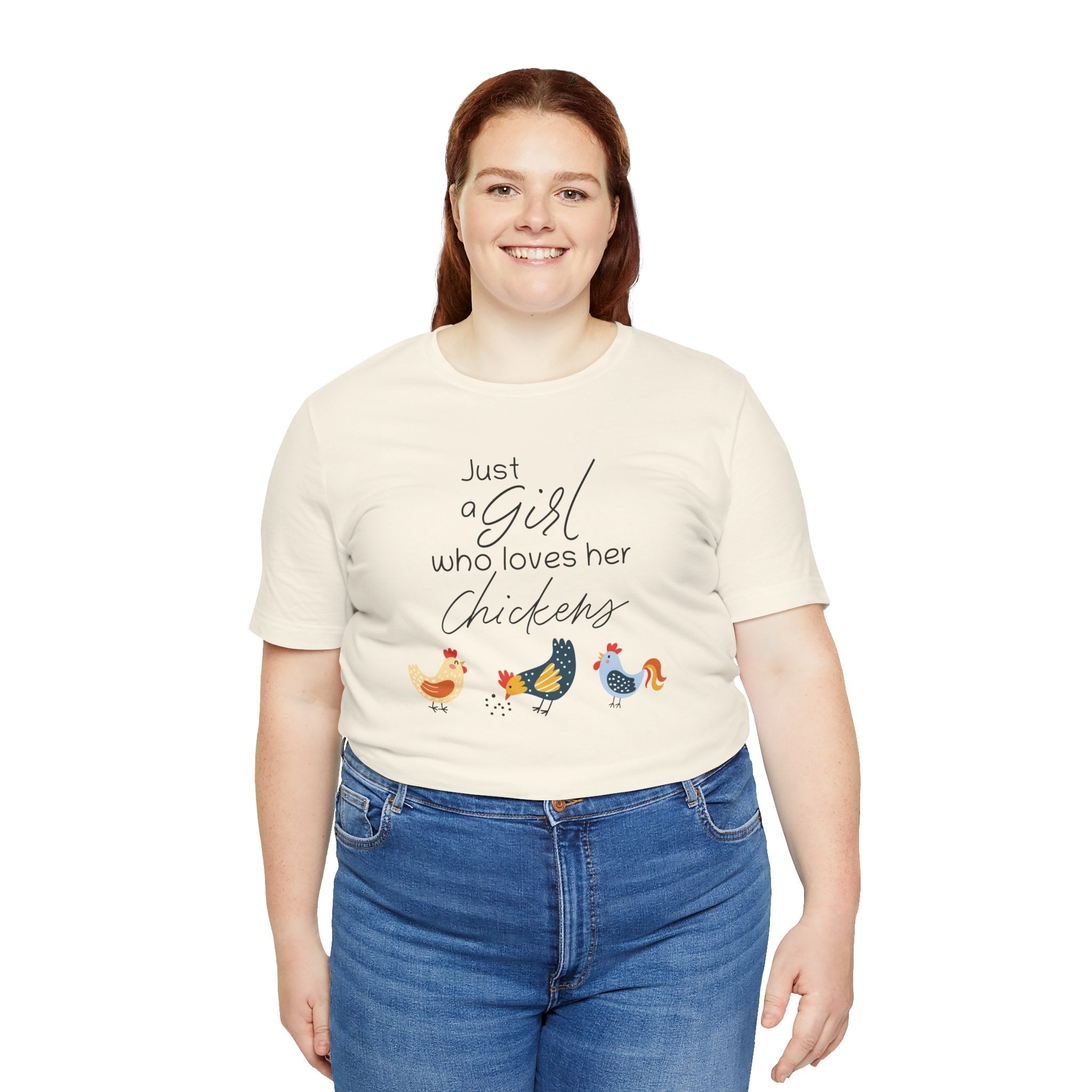 Women's T-Shirt - Just a Girl Who Loves Her Chickens | T-Shirt by atgodanddesigns