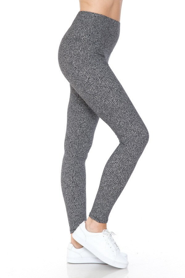 Yoga Style Banded Lined Multi Printed Knit Legging With High Waist | by atgodanddesigns