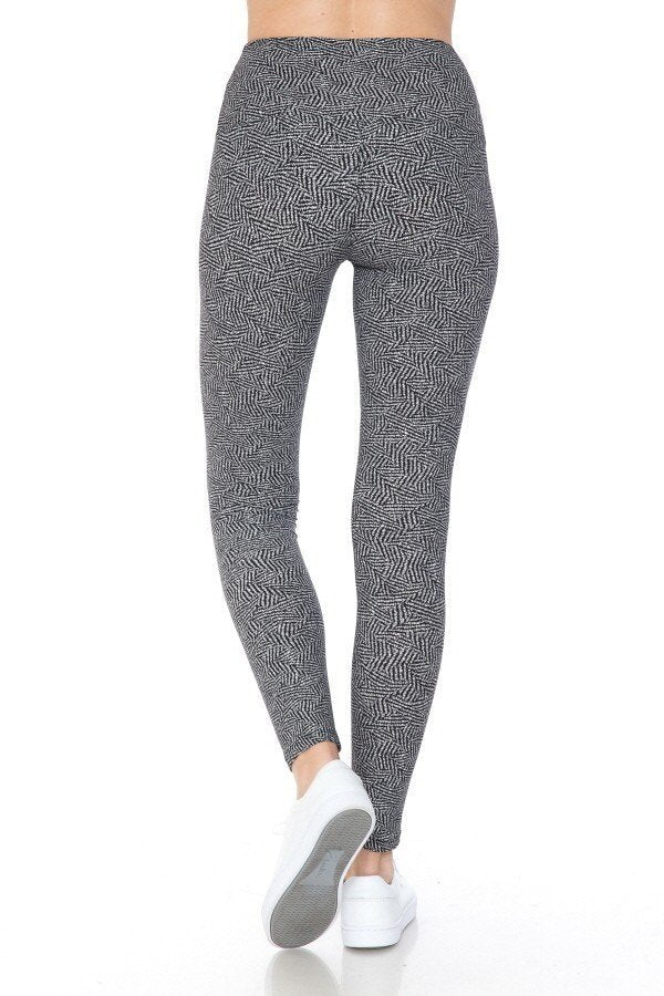 Yoga Style Banded Lined Multi Printed Knit Legging With High Waist | by atgodanddesigns