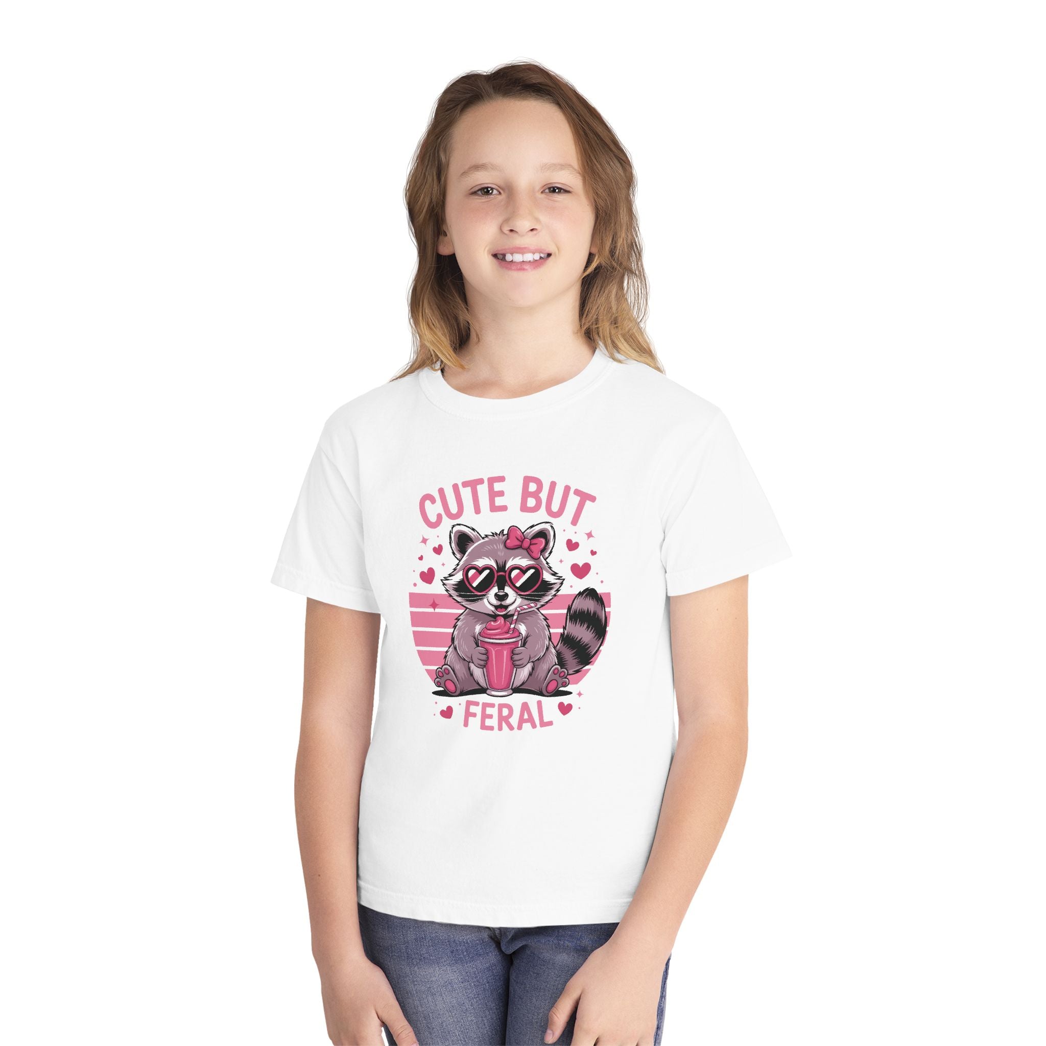 Youth Graphic Girls T-Shirt - Cute But Feral | Kids clothes by atgodanddesigns