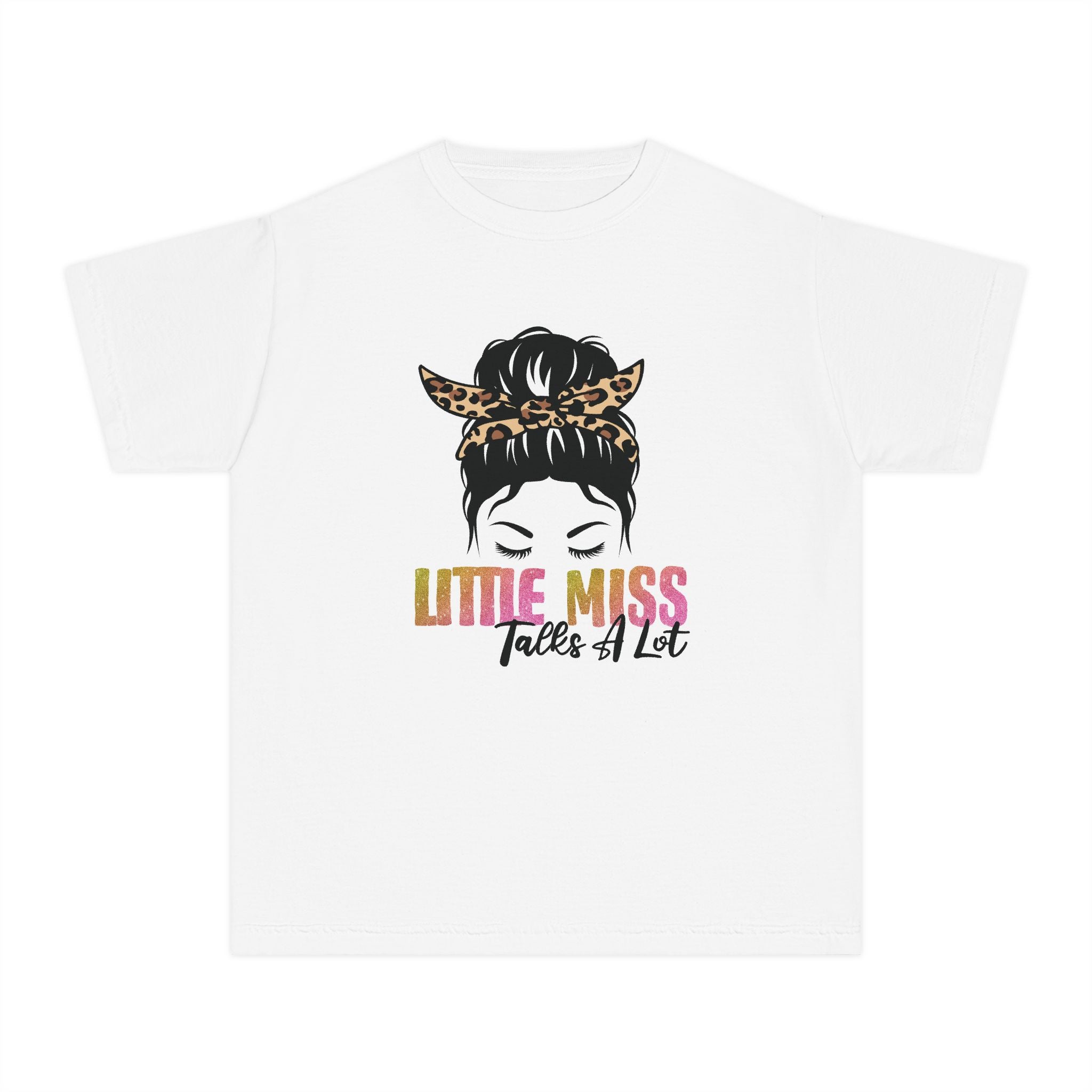 Youth Graphic Girls T-Shirt - Little Miss Talks A Lot | Kids clothes by atgodanddesigns