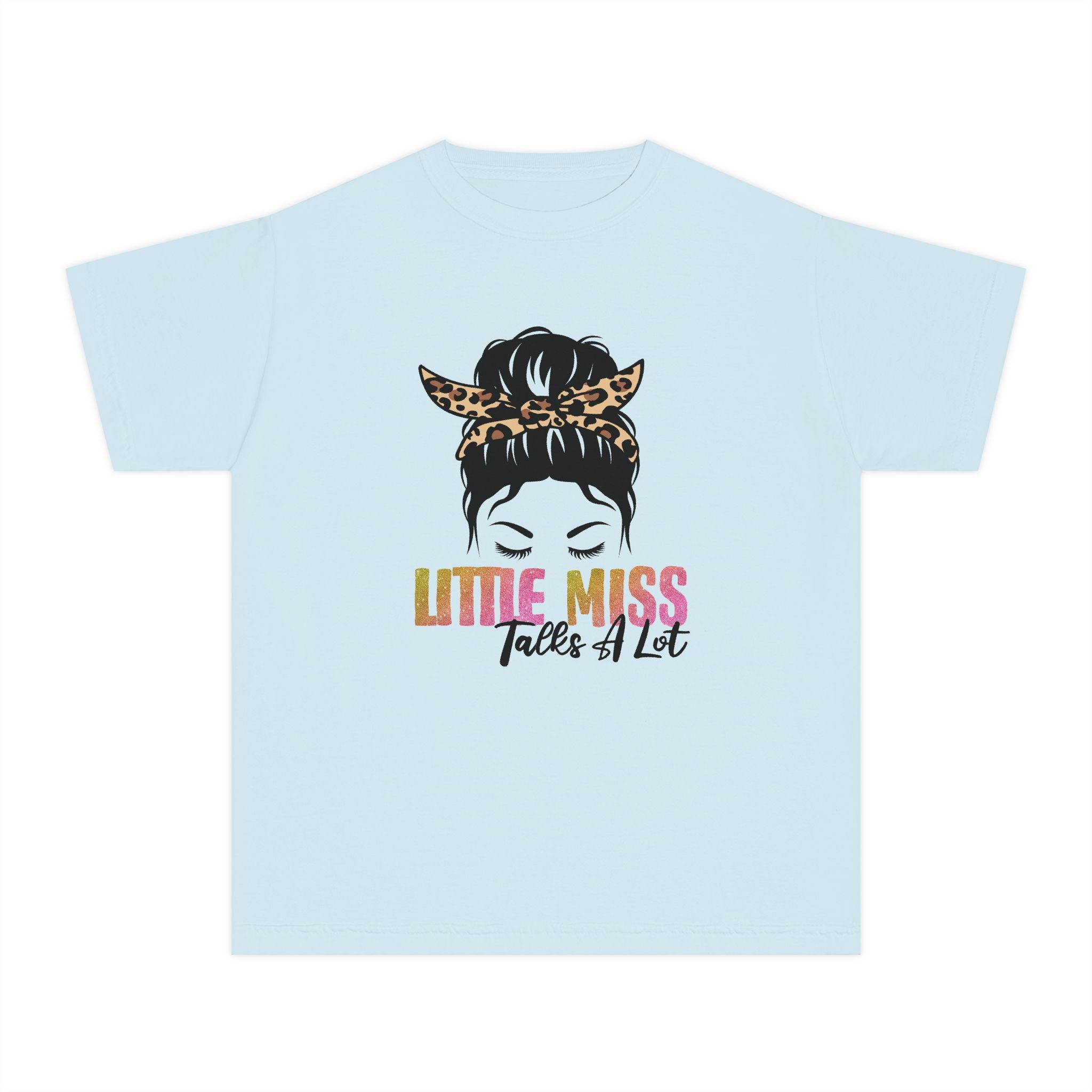 Youth Graphic Girls T-Shirt - Little Miss Talks A Lot | Kids clothes by atgodanddesigns