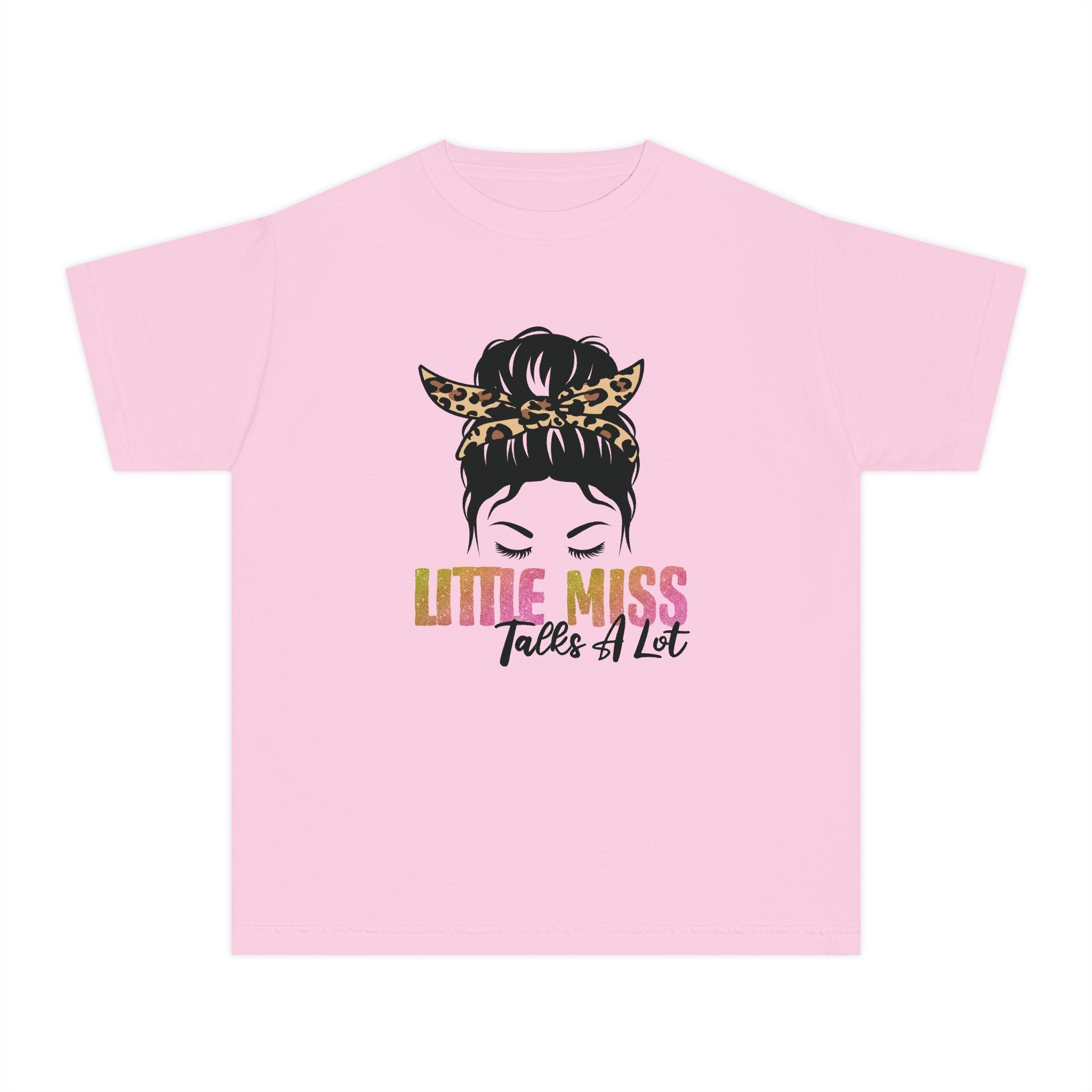 Youth Graphic Girls T-Shirt - Little Miss Talks A Lot | Kids clothes by atgodanddesigns