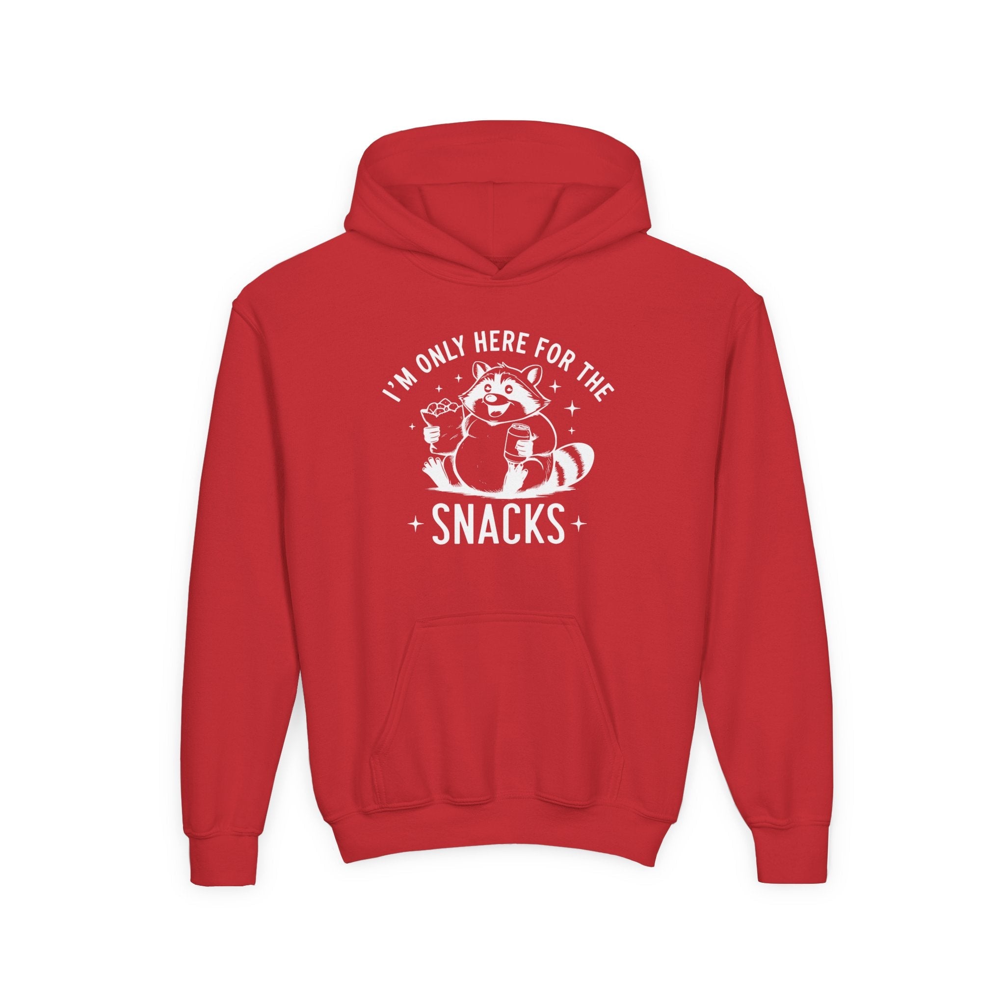 Youth Graphic Hooded Sweatshirt - I'm Only Here For The Snacks | Kids clothes by atgodanddesigns