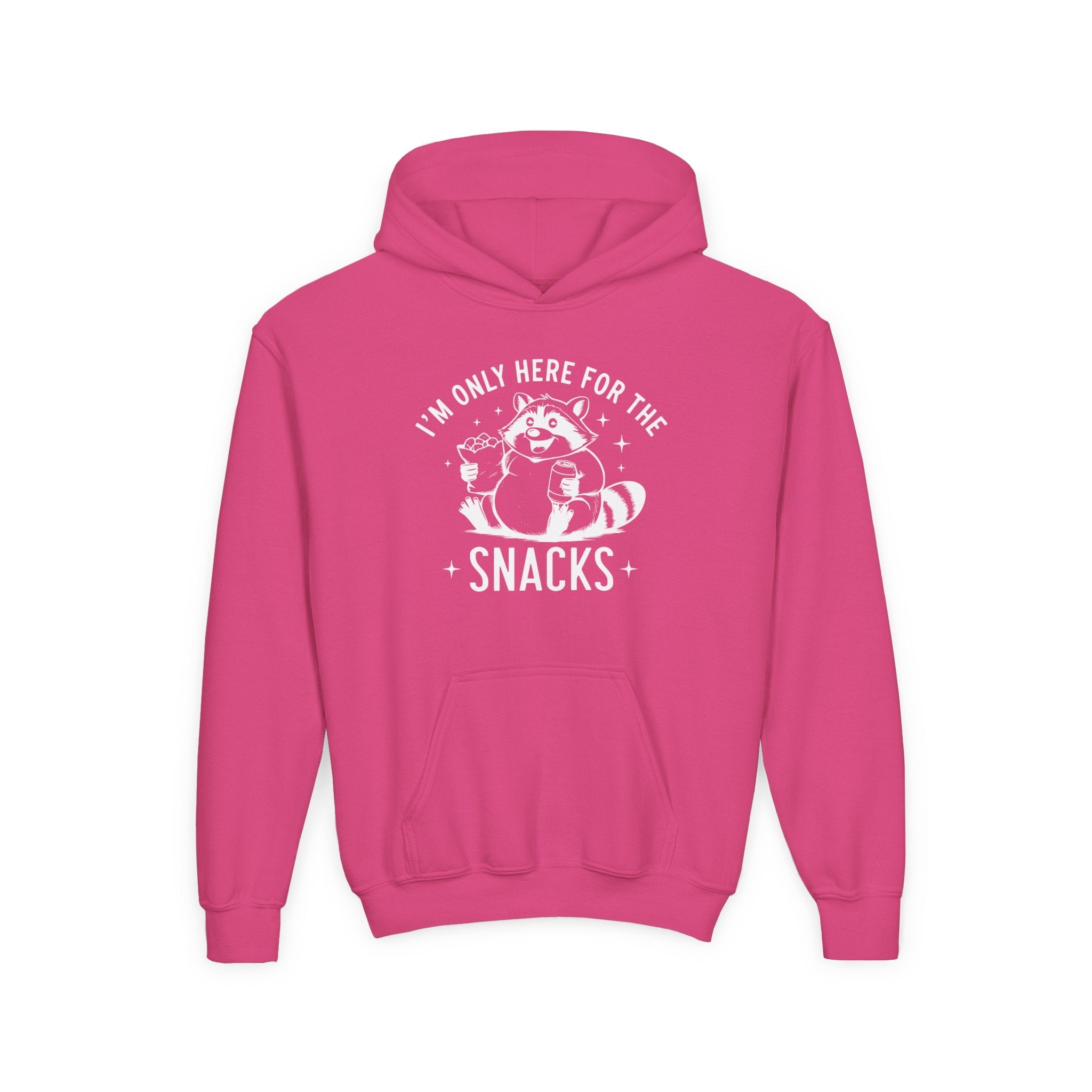 Youth Graphic Hooded Sweatshirt - I'm Only Here For The Snacks | Kids clothes by atgodanddesigns
