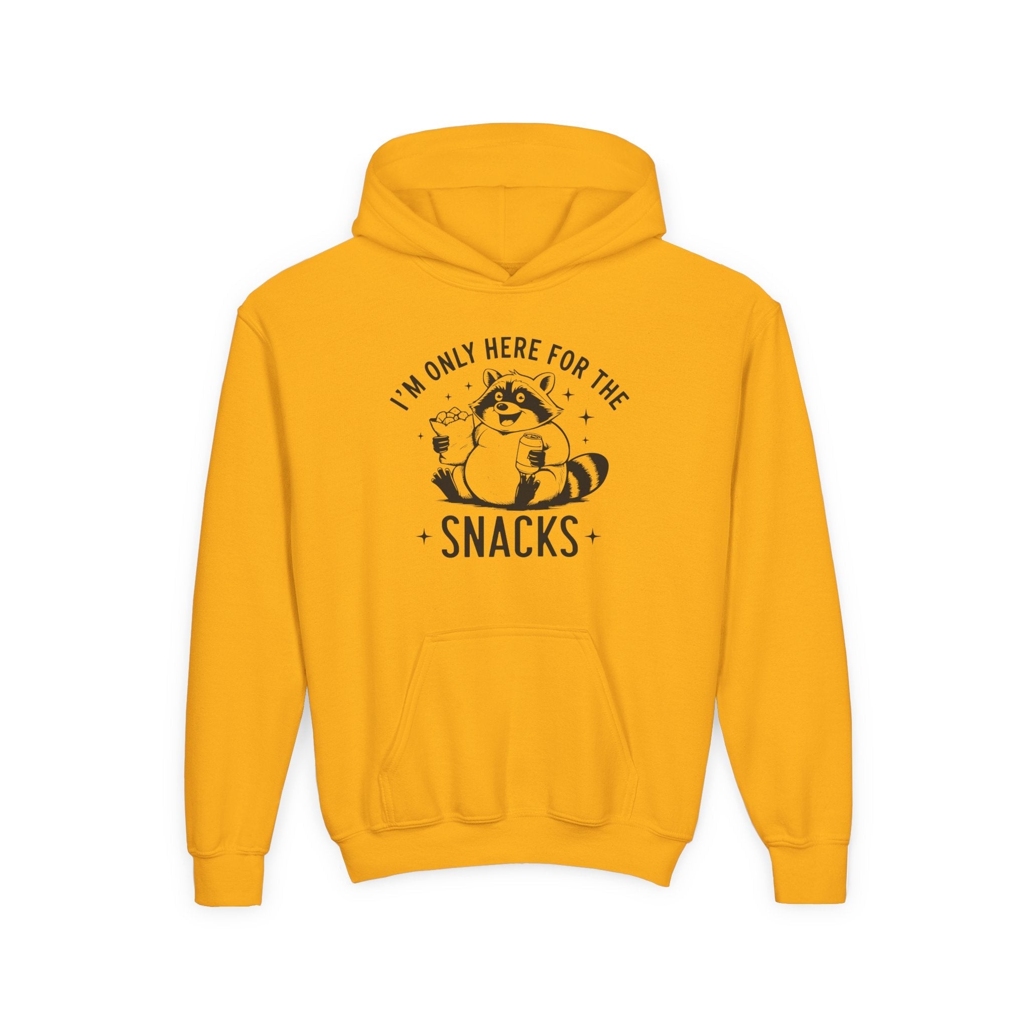 Youth Graphic Hooded Sweatshirt - I'm Only Here For The Snacks | Kids clothes by atgodanddesigns