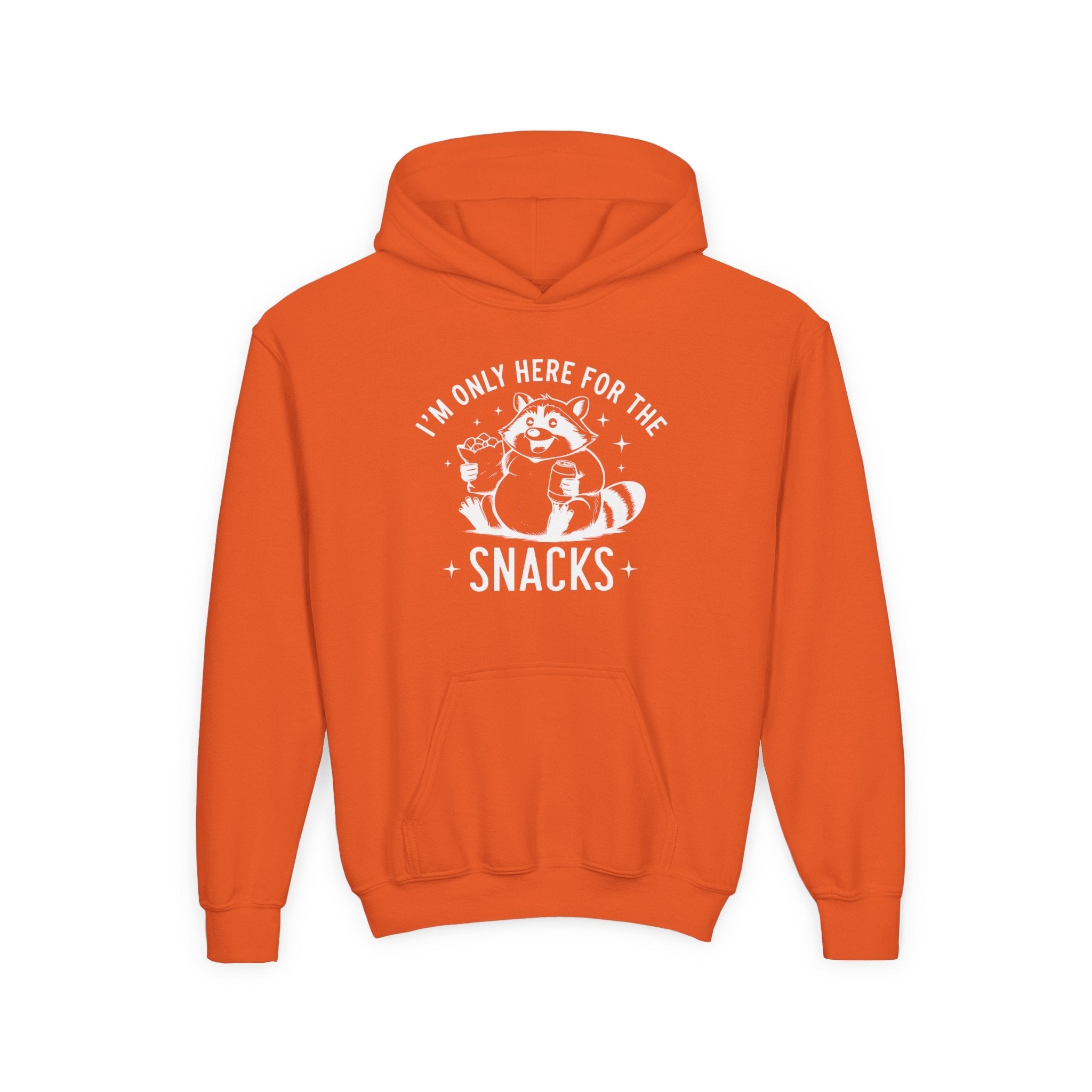 Youth Graphic Hooded Sweatshirt - I'm Only Here For The Snacks | Kids clothes by atgodanddesigns