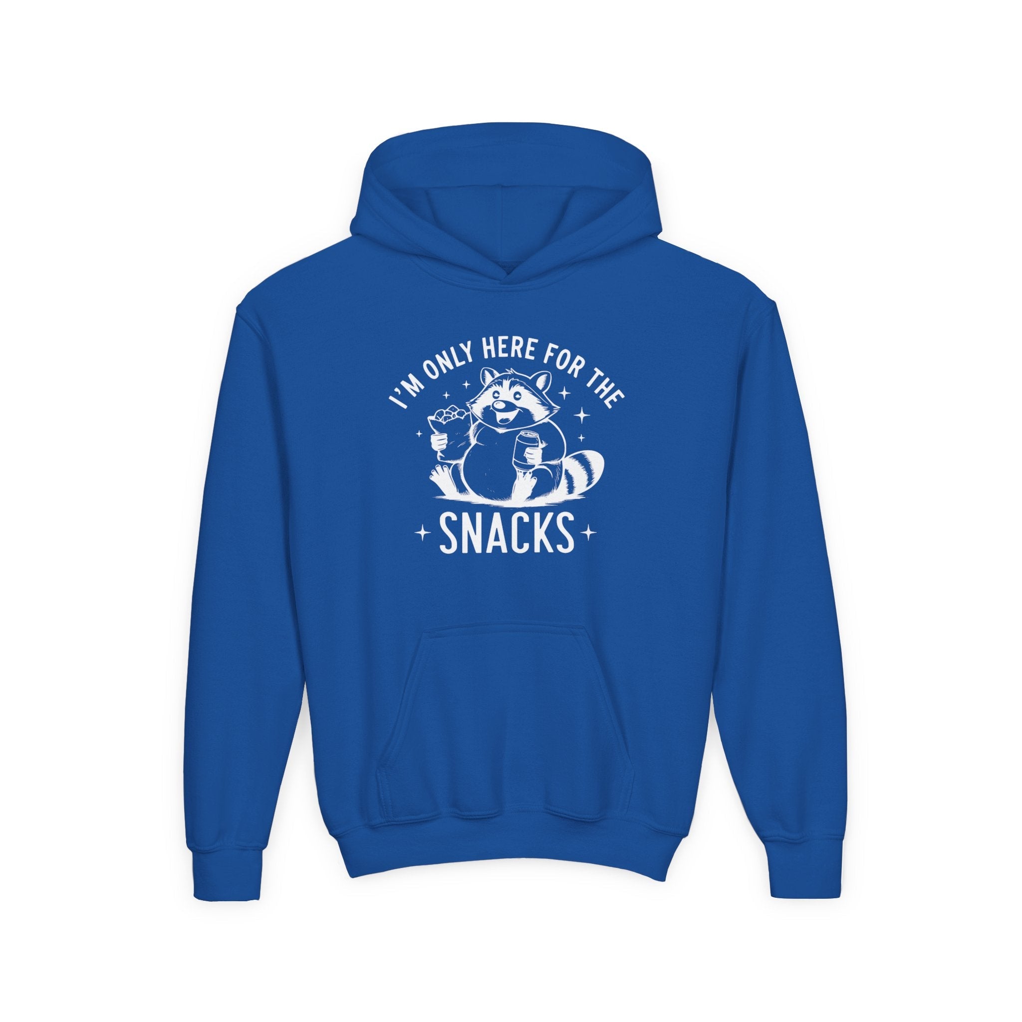 Youth Graphic Hooded Sweatshirt - I'm Only Here For The Snacks | Kids clothes by atgodanddesigns