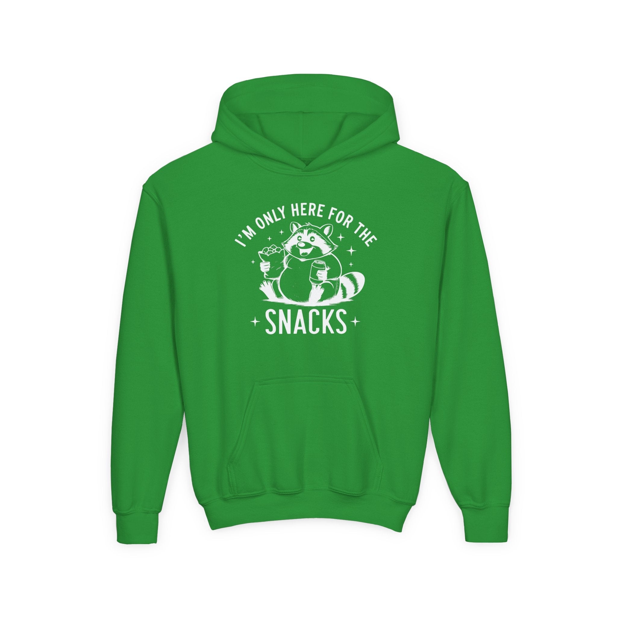 Youth Graphic Hooded Sweatshirt - I'm Only Here For The Snacks | Kids clothes by atgodanddesigns