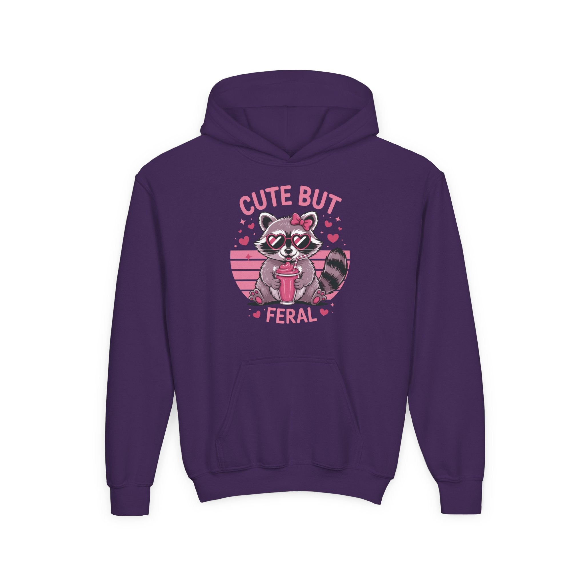 Youth Graphic Hoodie - Cute But Feral | Kids clothes by atgodanddesigns