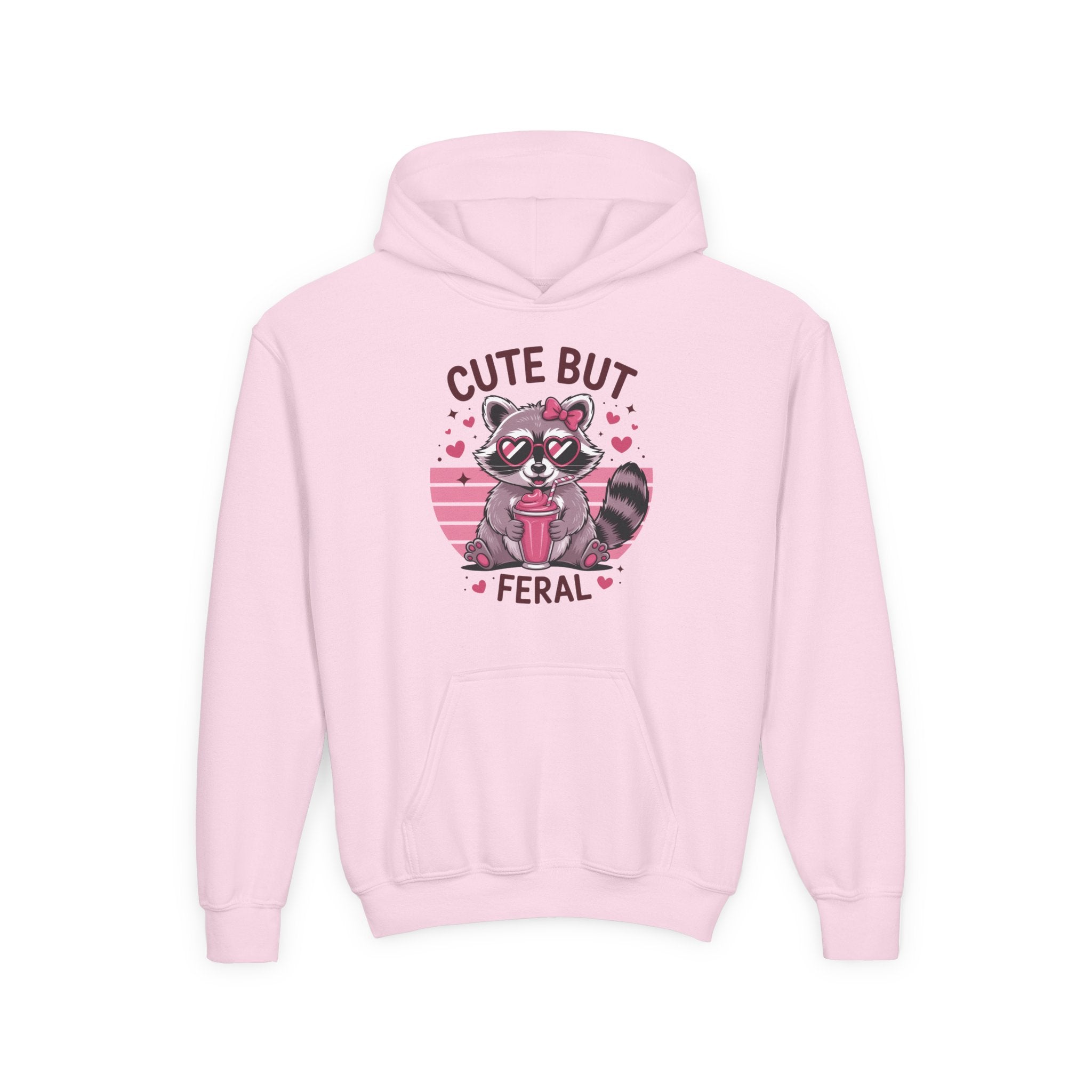 Youth Graphic Hoodie - Cute But Feral | Kids clothes by atgodanddesigns